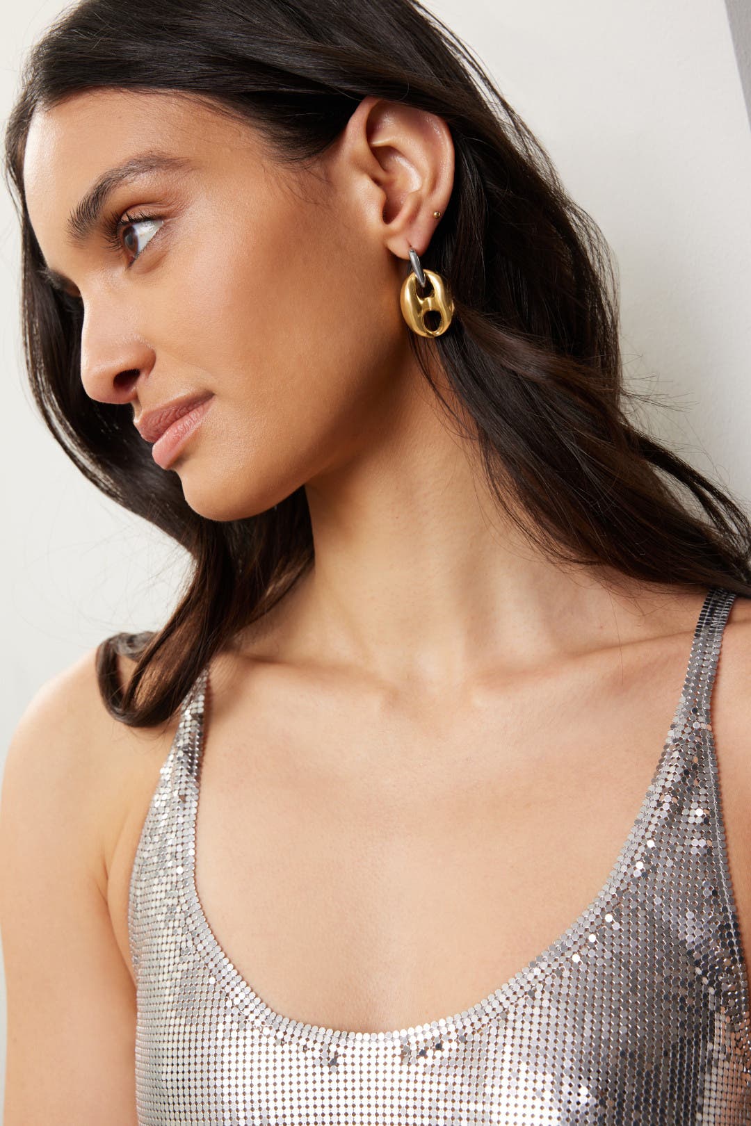 【関税込み】Earrings - Rabanne - Aluminum - Gold Earrings | Rabanne