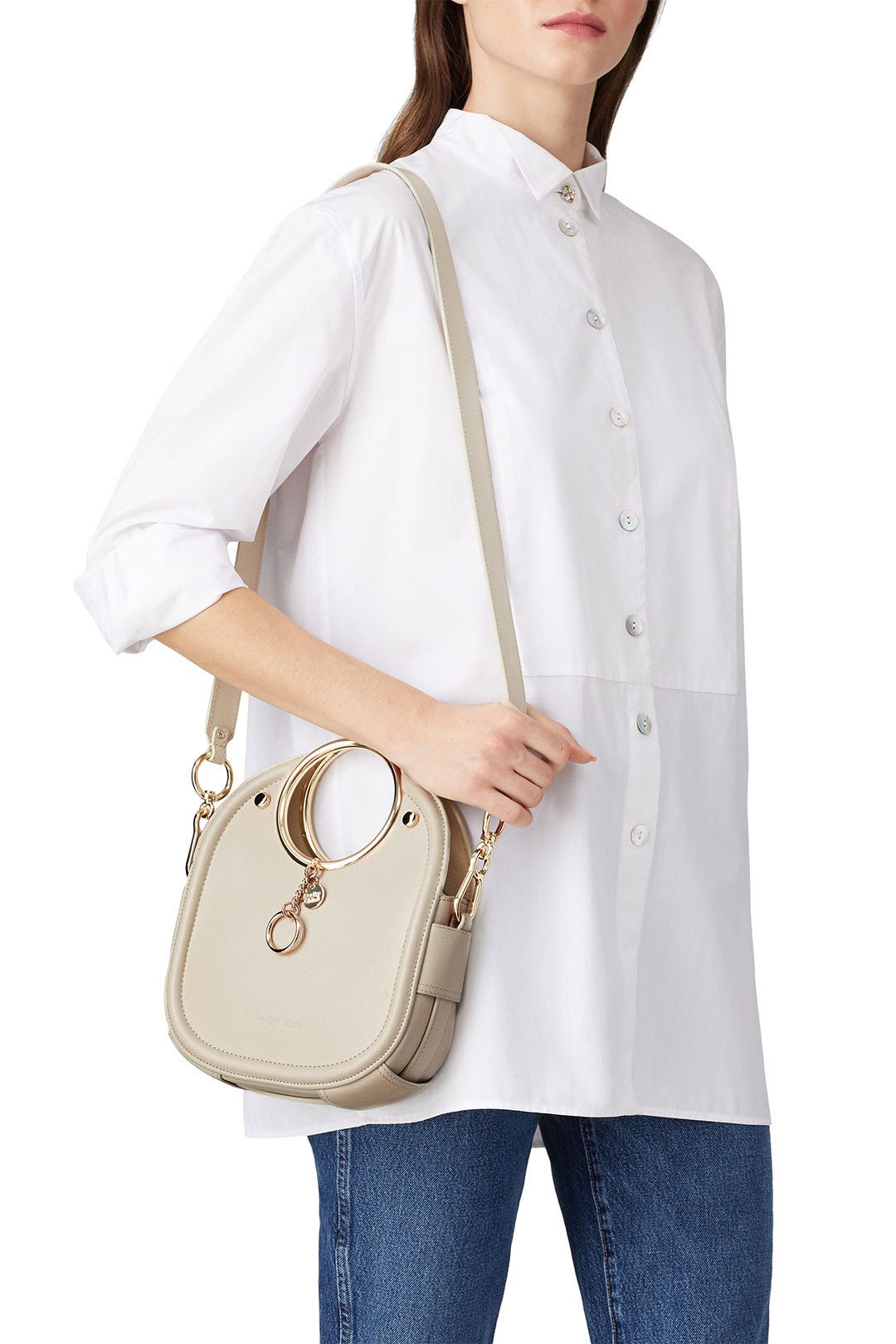Beige Shoulder Bag by See by Chloé Accessories 1