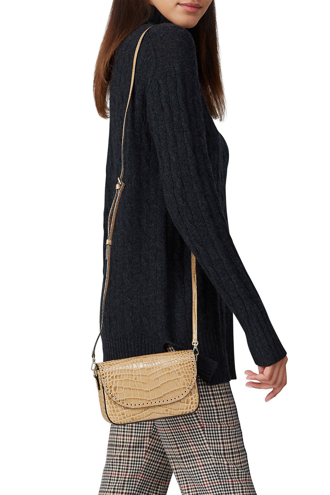 Brown Croc Jules Mini Satchel by Rachel Comey Accessories 2
