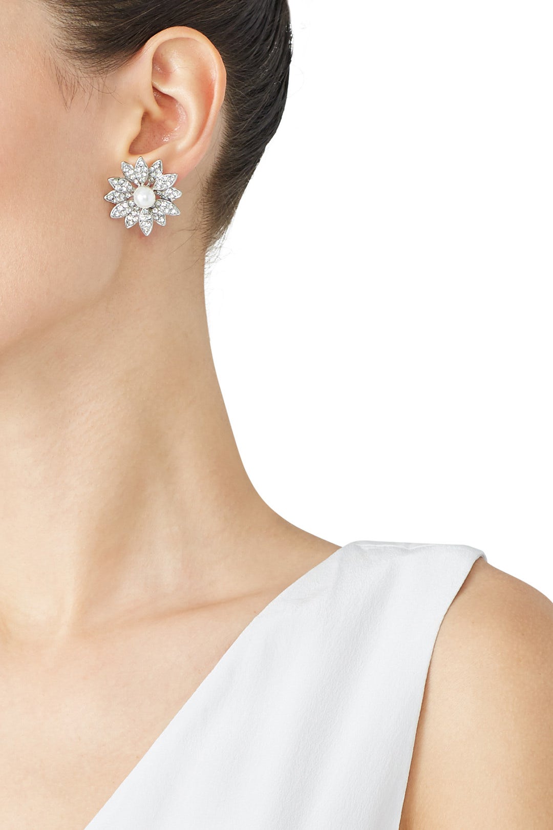Pave Floral Studs by Slate & Willow Accessories 2