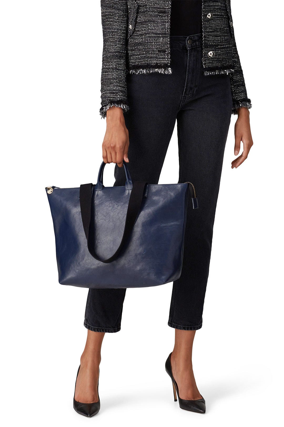 Navy Le Zip Sac Tote by Clare V. 1