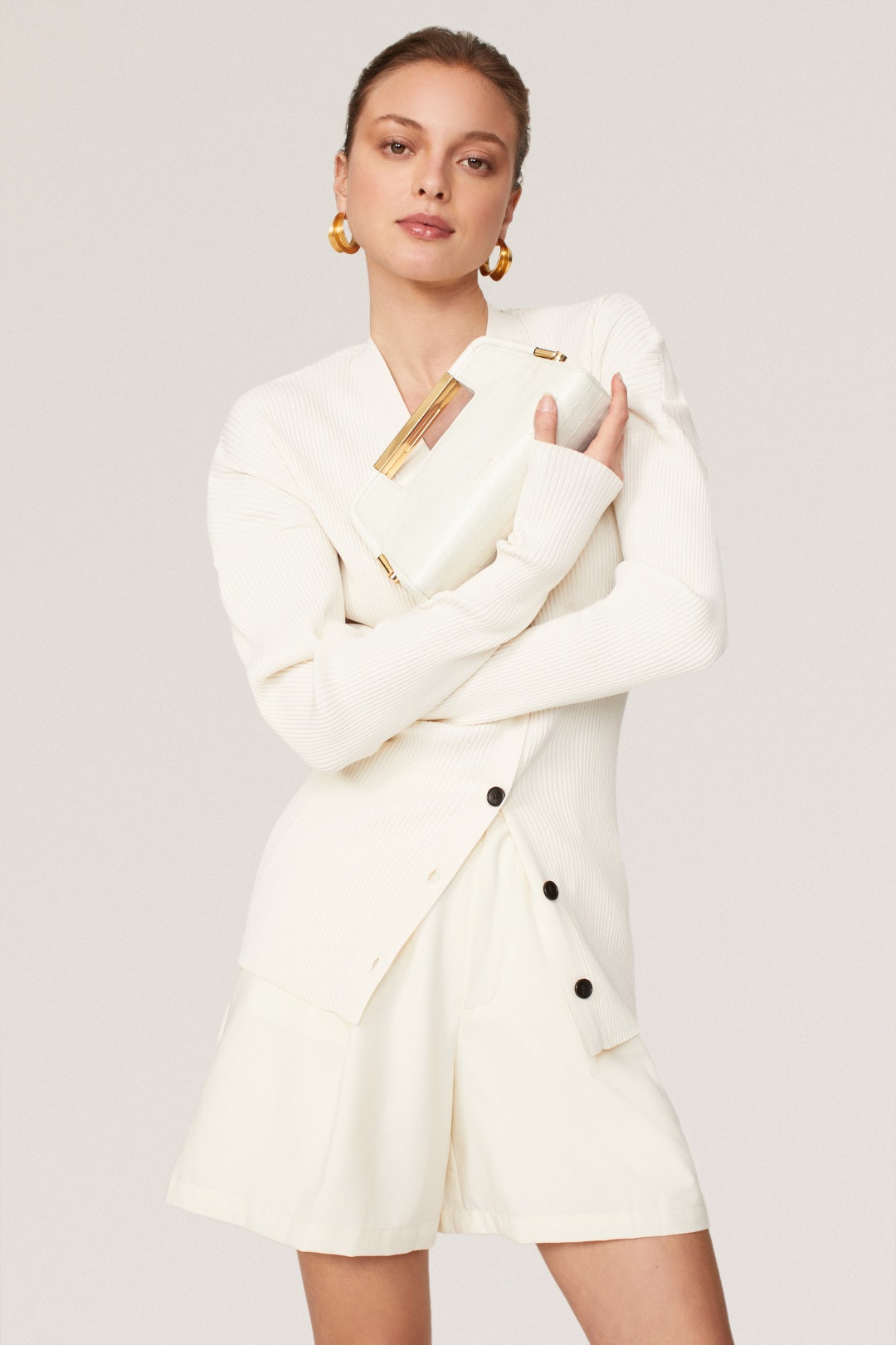 White Croc Mini Seville Bag by DeMellier 1