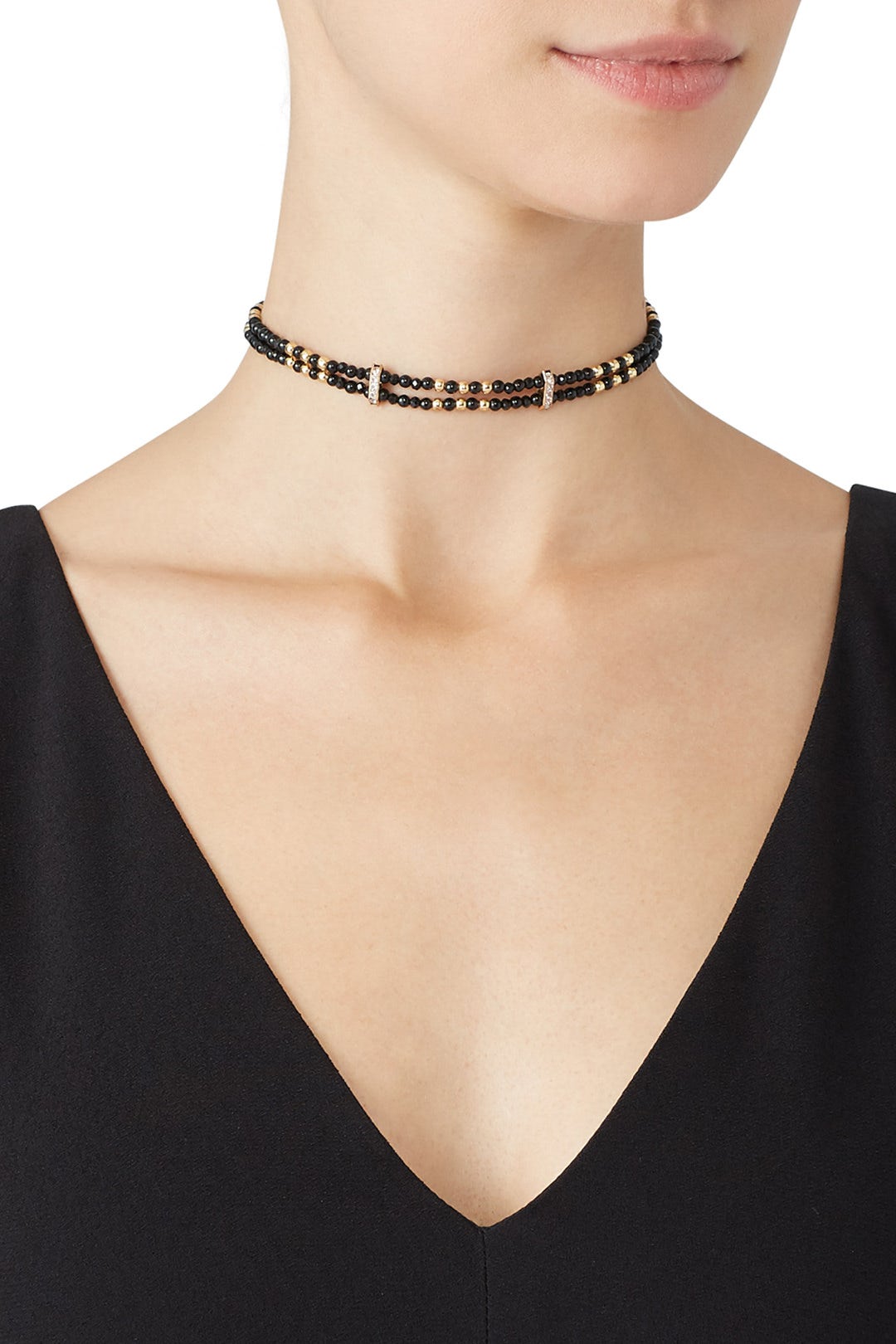 Double Onyx Choker by Ettika 0