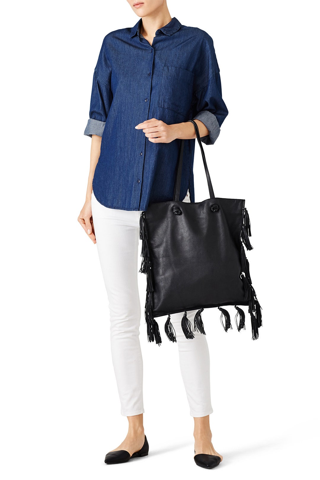 Black Flat Tote by Loeffler Randall 1