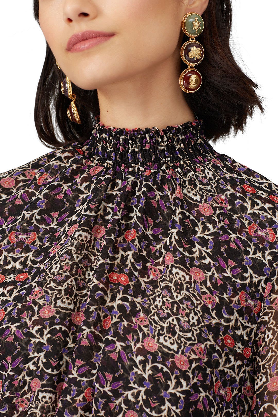 Multi Disk Earrings by Oscar de la Renta 2