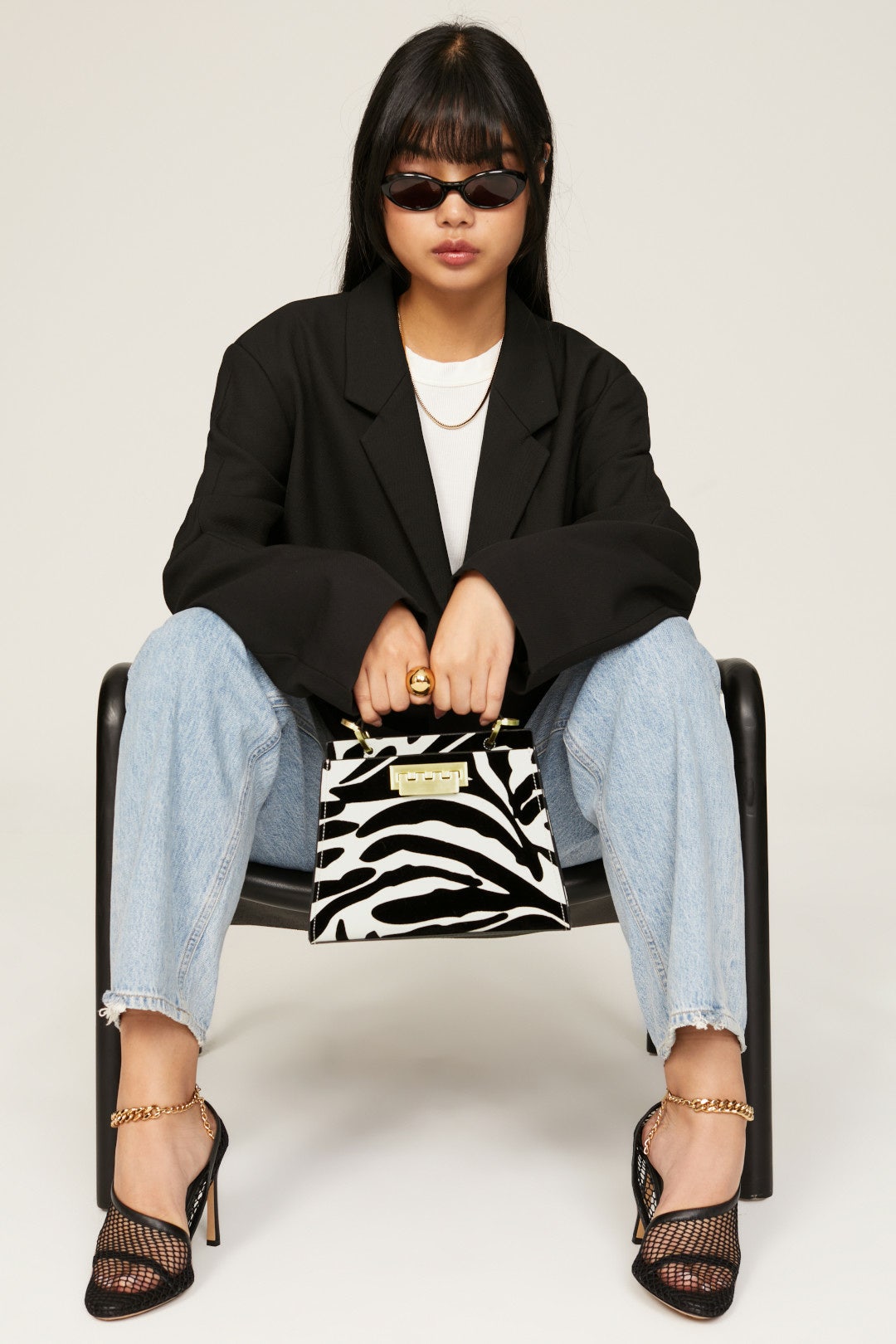 Velvet Zebra Earthette Bag by ZAC Zac Posen Handbags 1