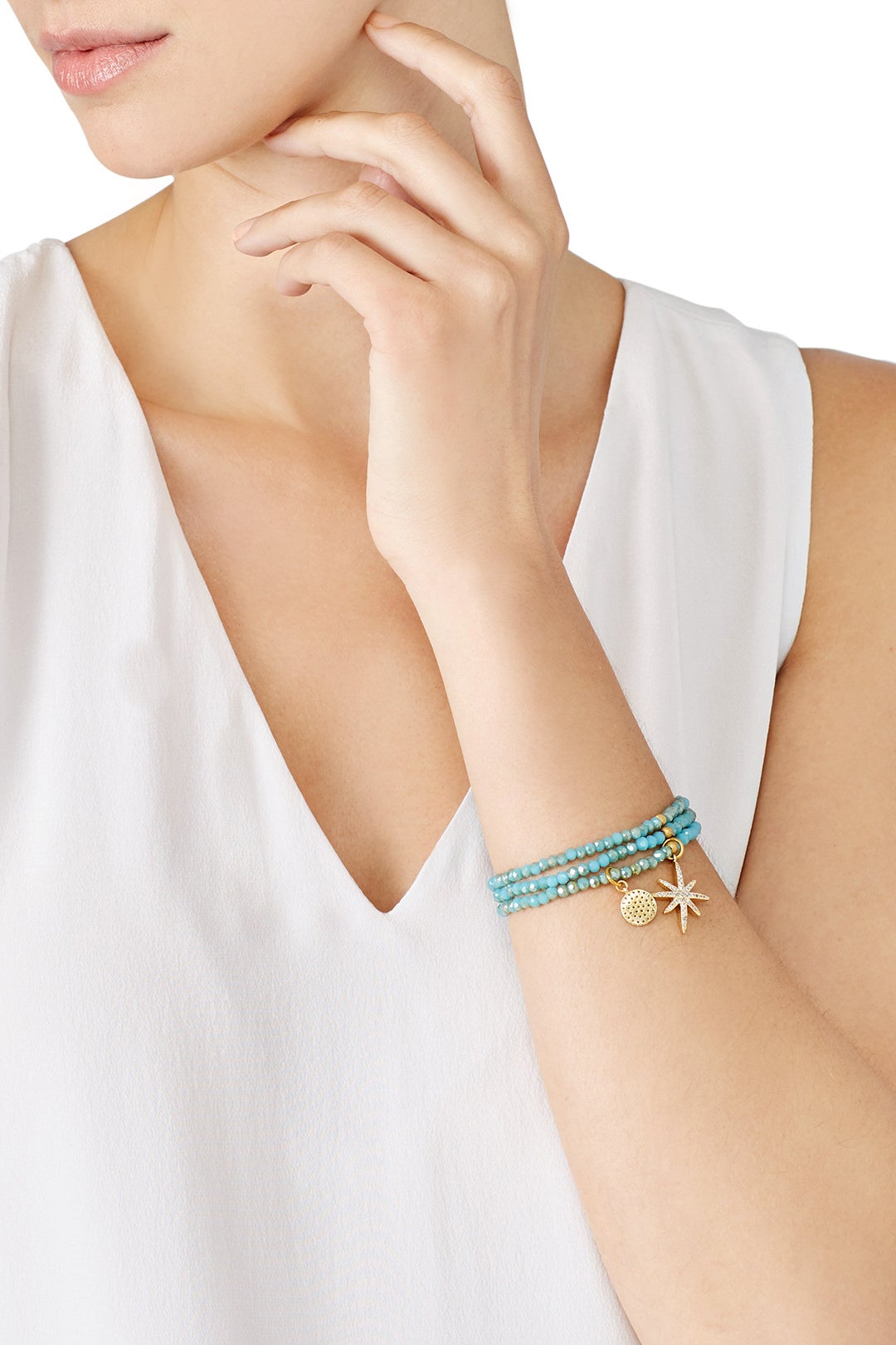 Beaded Charm Wrap Bracelet by Elise M. 2