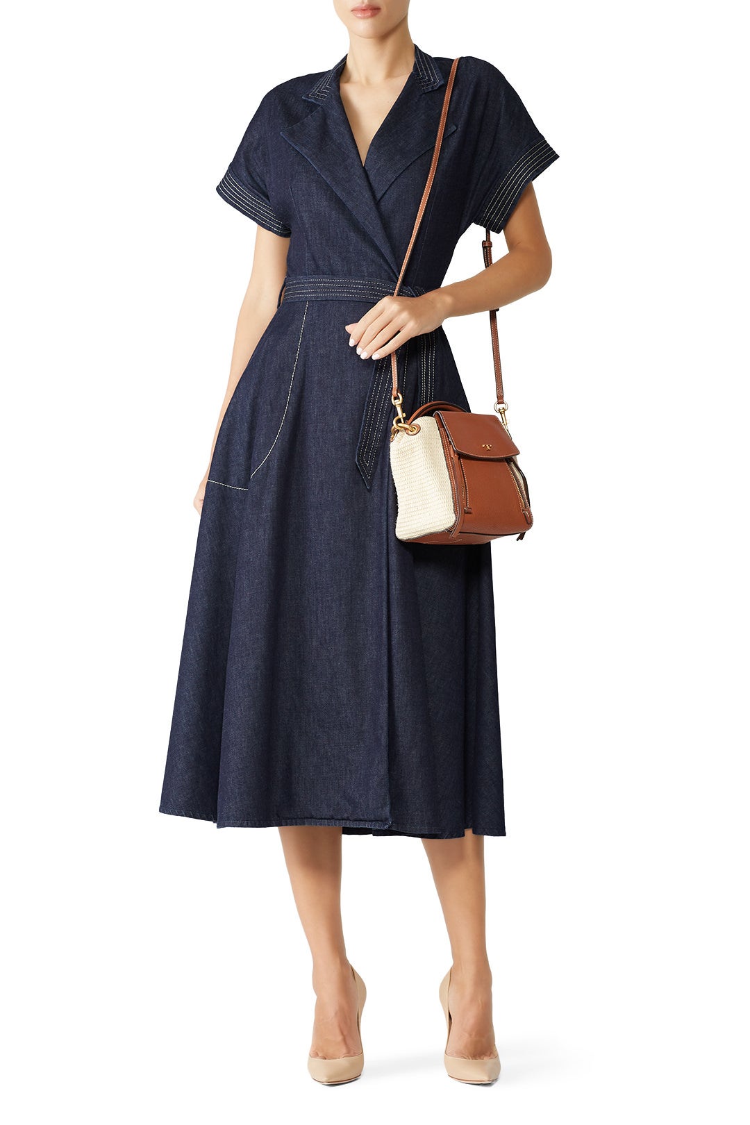 Half-Moon Straw Crossbody by Tory Burch Accessories 1