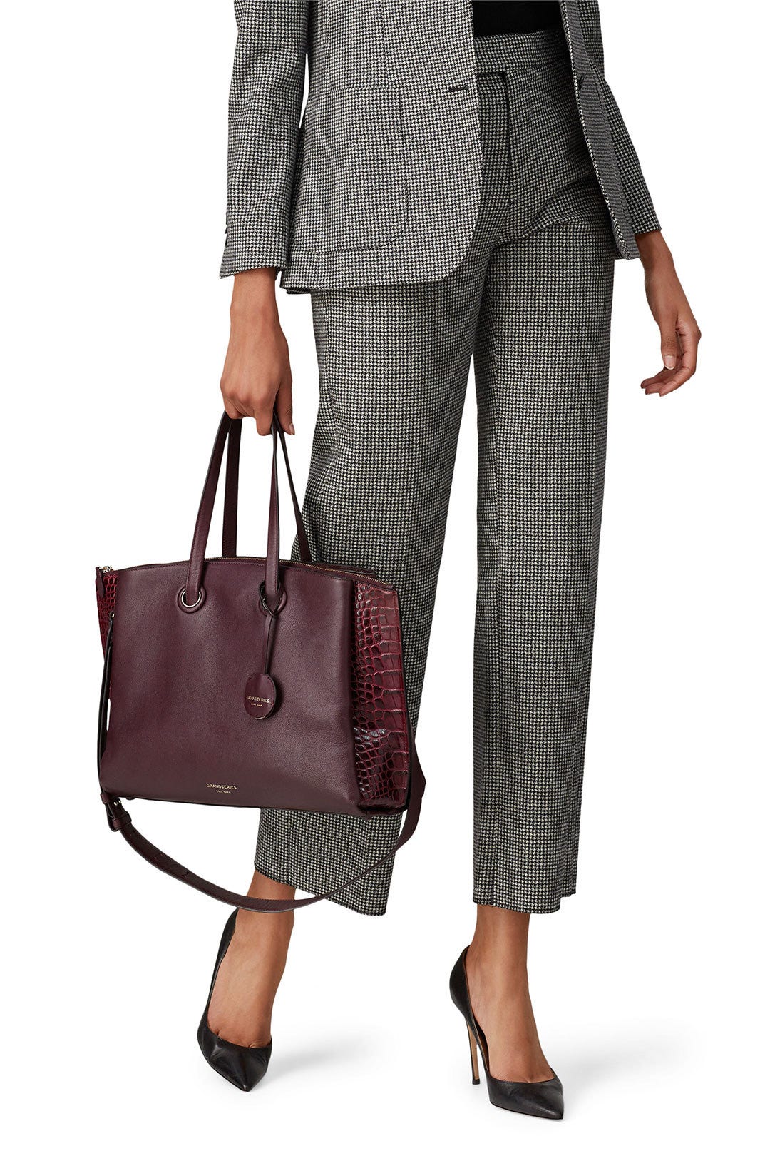 Burgundy Grand Ambition Satchel by Cole Haan Accessories 1