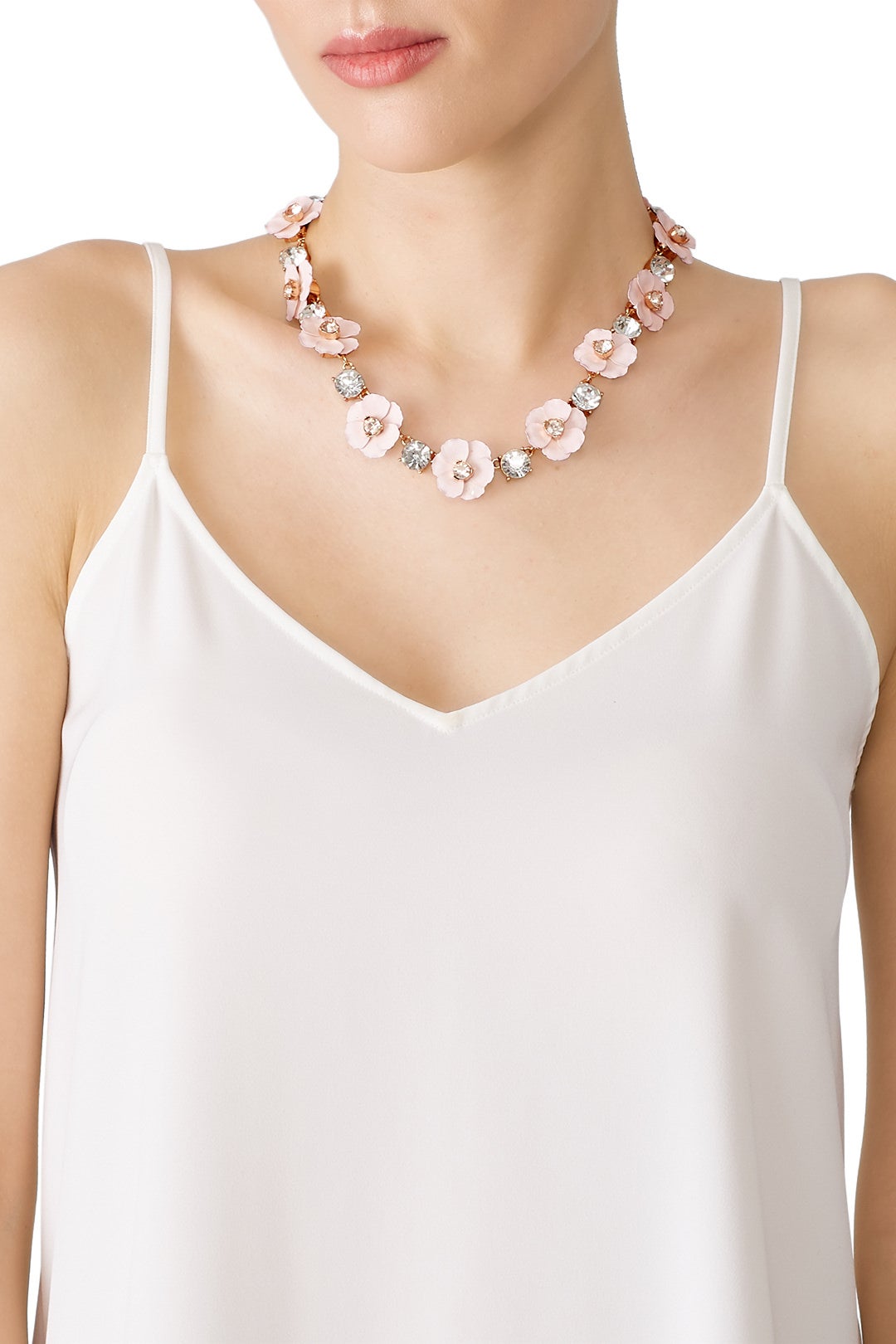 Blush Flowers Necklace by Slate & Willow Accessories 2