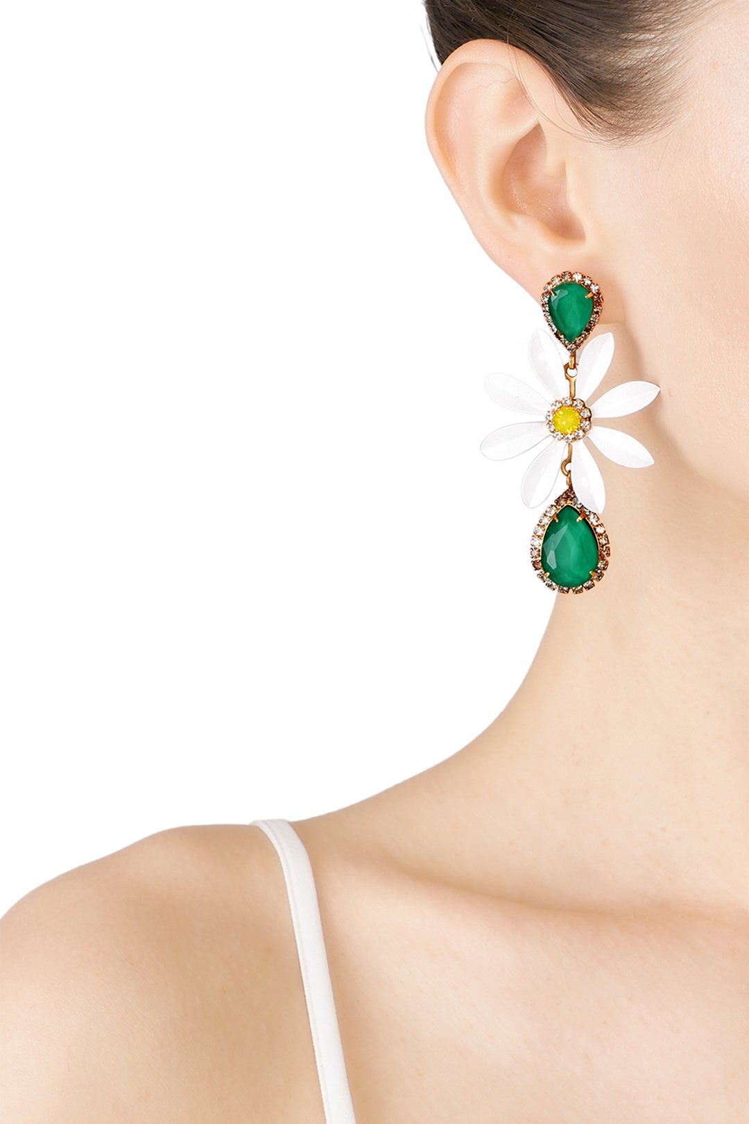 Green Massey Earrings by Elizabeth Cole 2