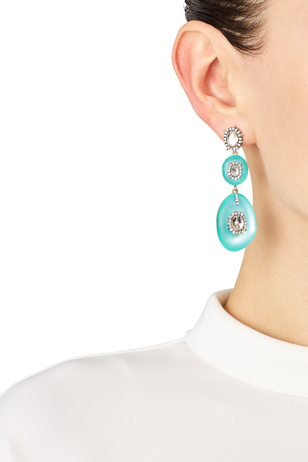 Triple Spike Lucite Earrings by Alexis Bittar 1
