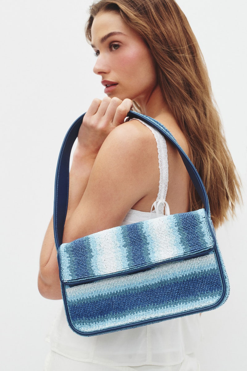 Ride The Wave Tommy Beaded Bag by Staud Accessories - Photo 1