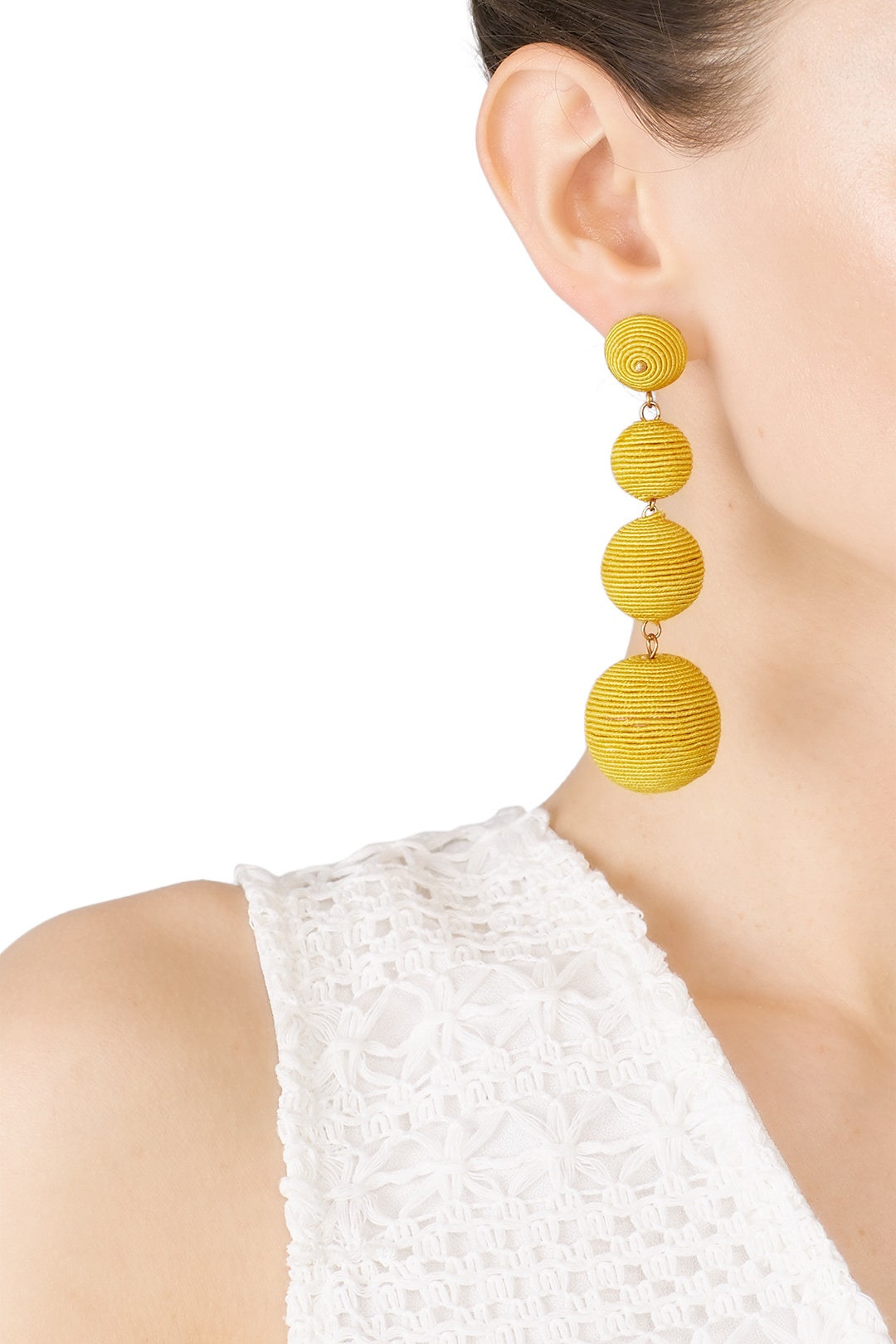 Yellow Wrap Drop Earrings by Kenneth Jay Lane 2