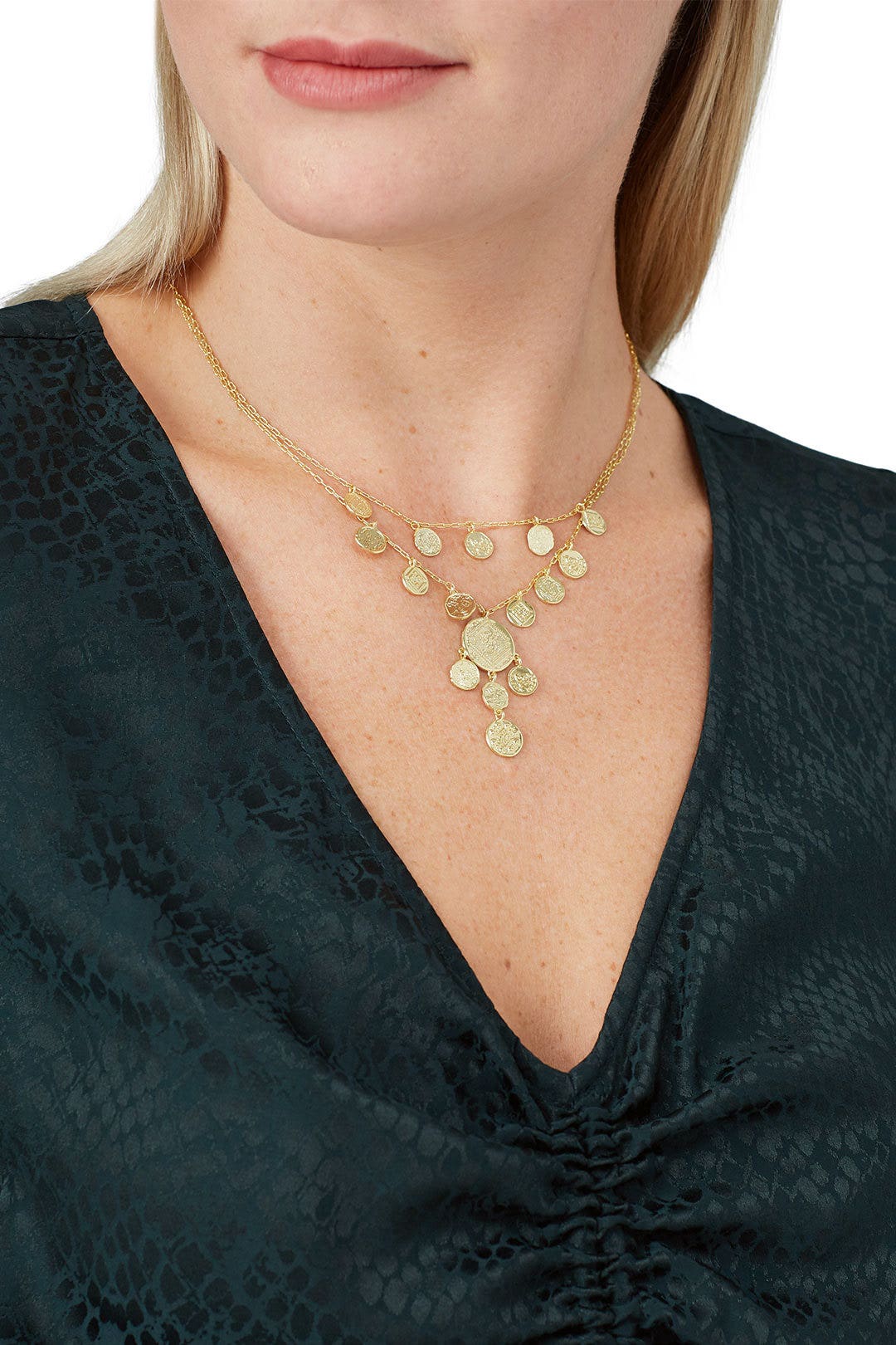 Ana Coin Layered Necklace by Gorjana Accessories 0