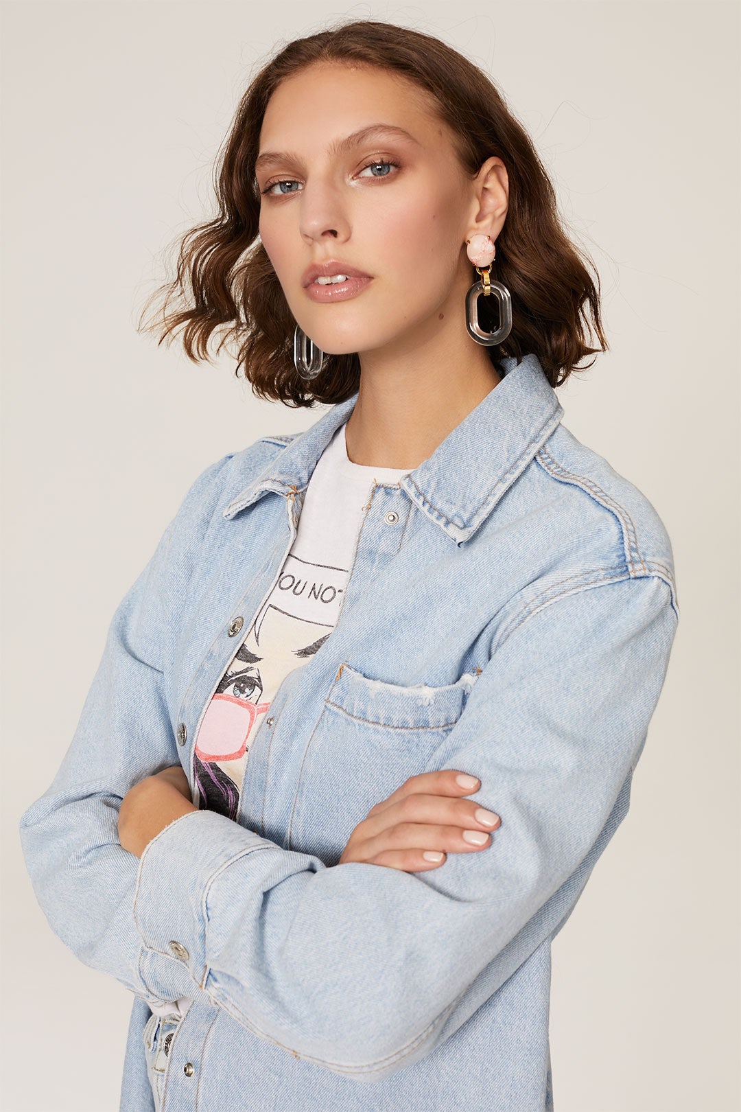 Club Link Coral Earrings by Lele Sadoughi 0