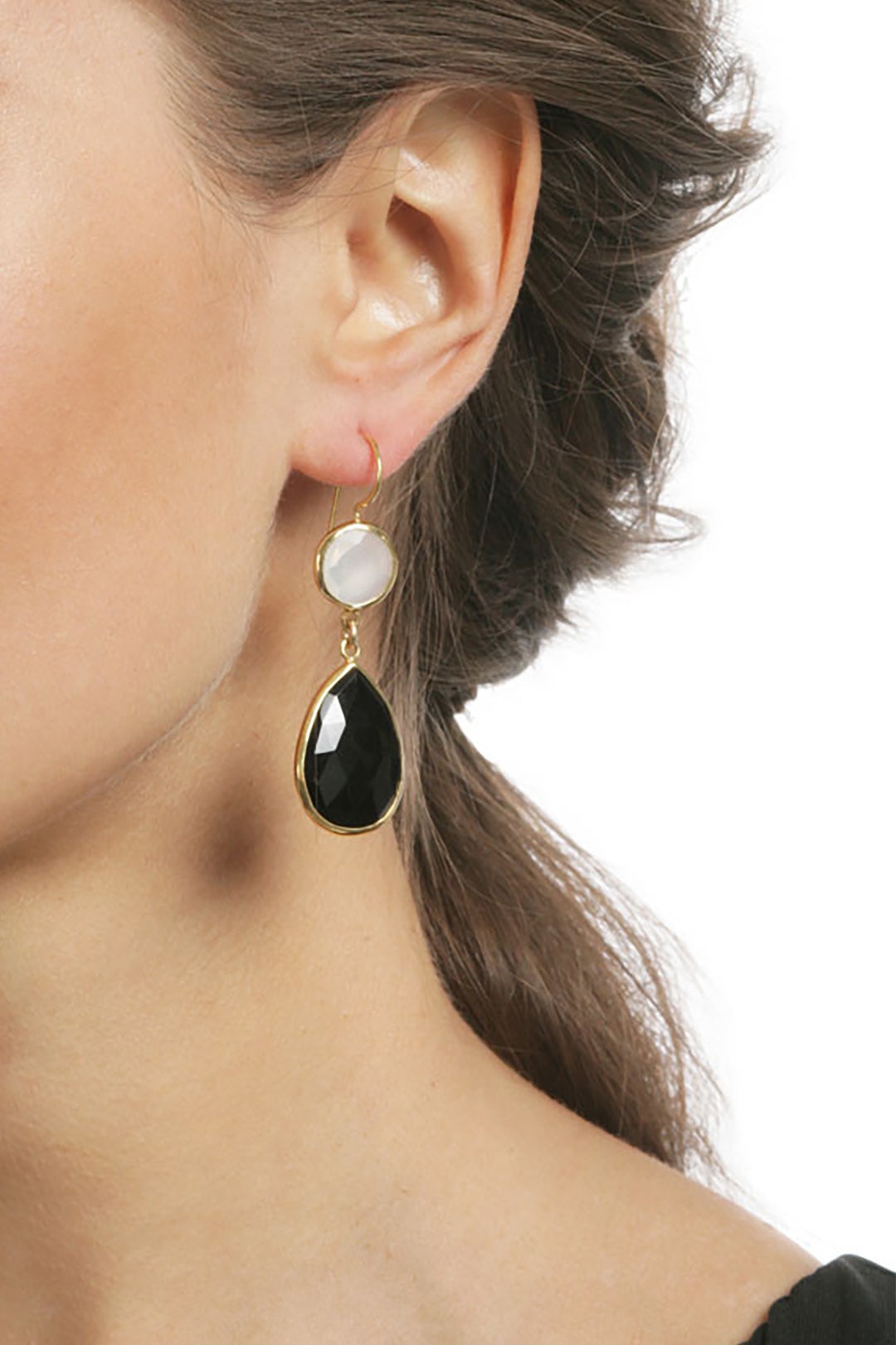 Half Moon Double Drop Earrings by Margaret Elizabeth 0