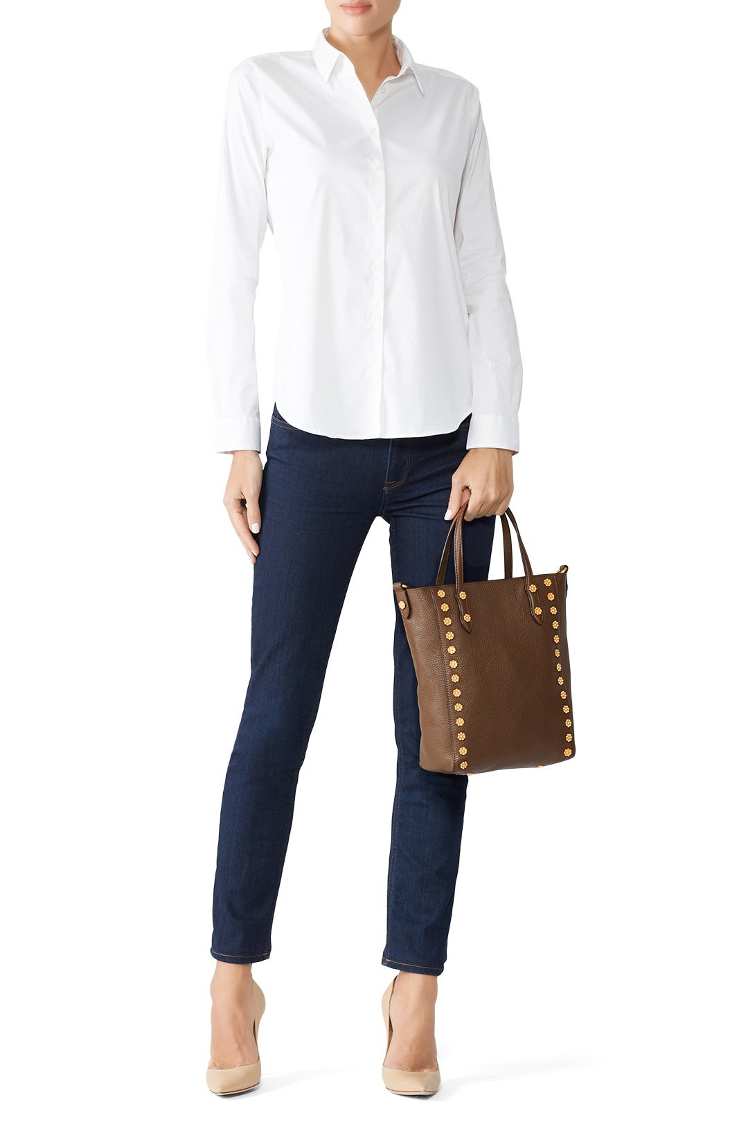 Kelp Daisy Stud Tote by Annabel Ingall 1