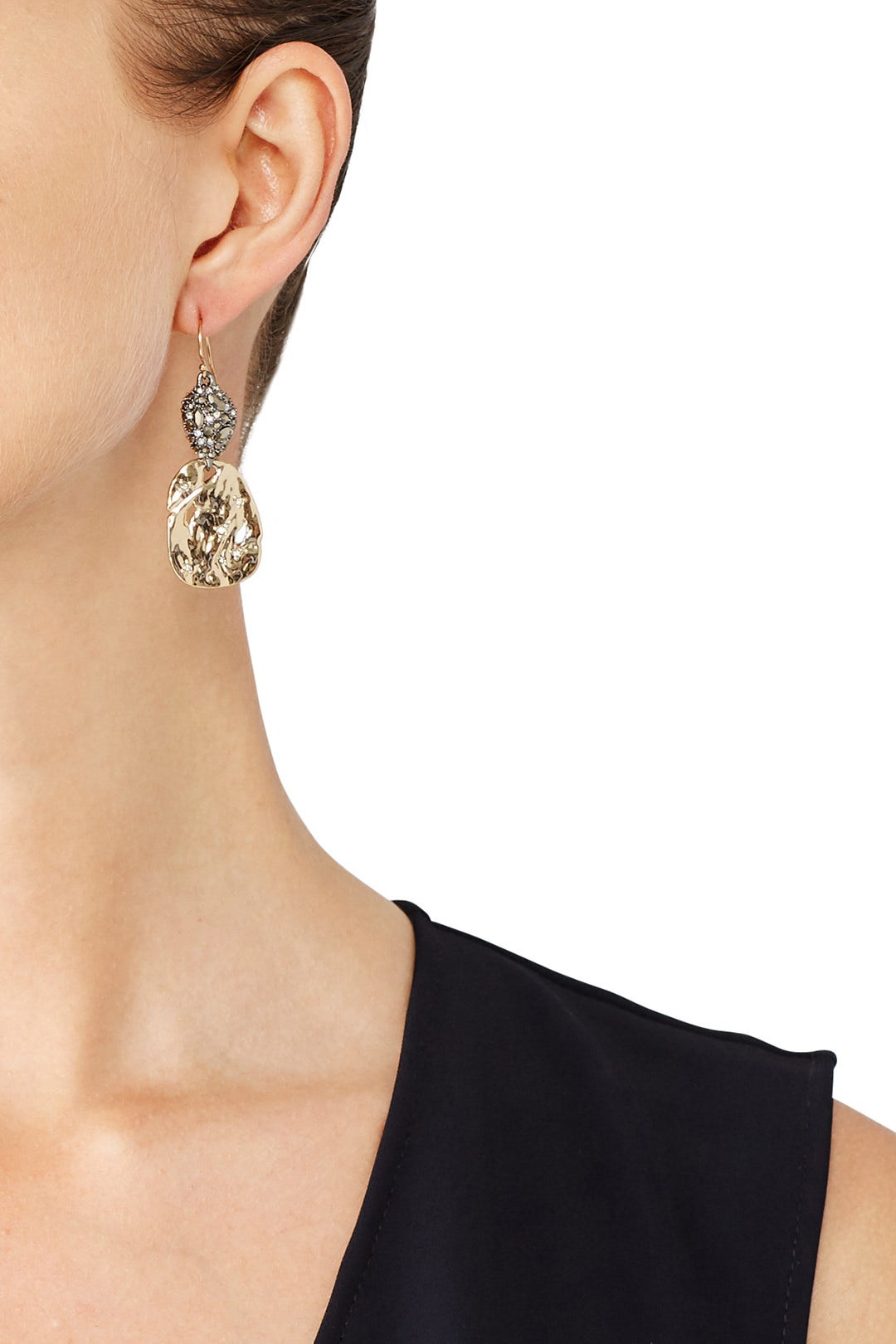 Gold Disk Earrings by Alexis Bittar 2