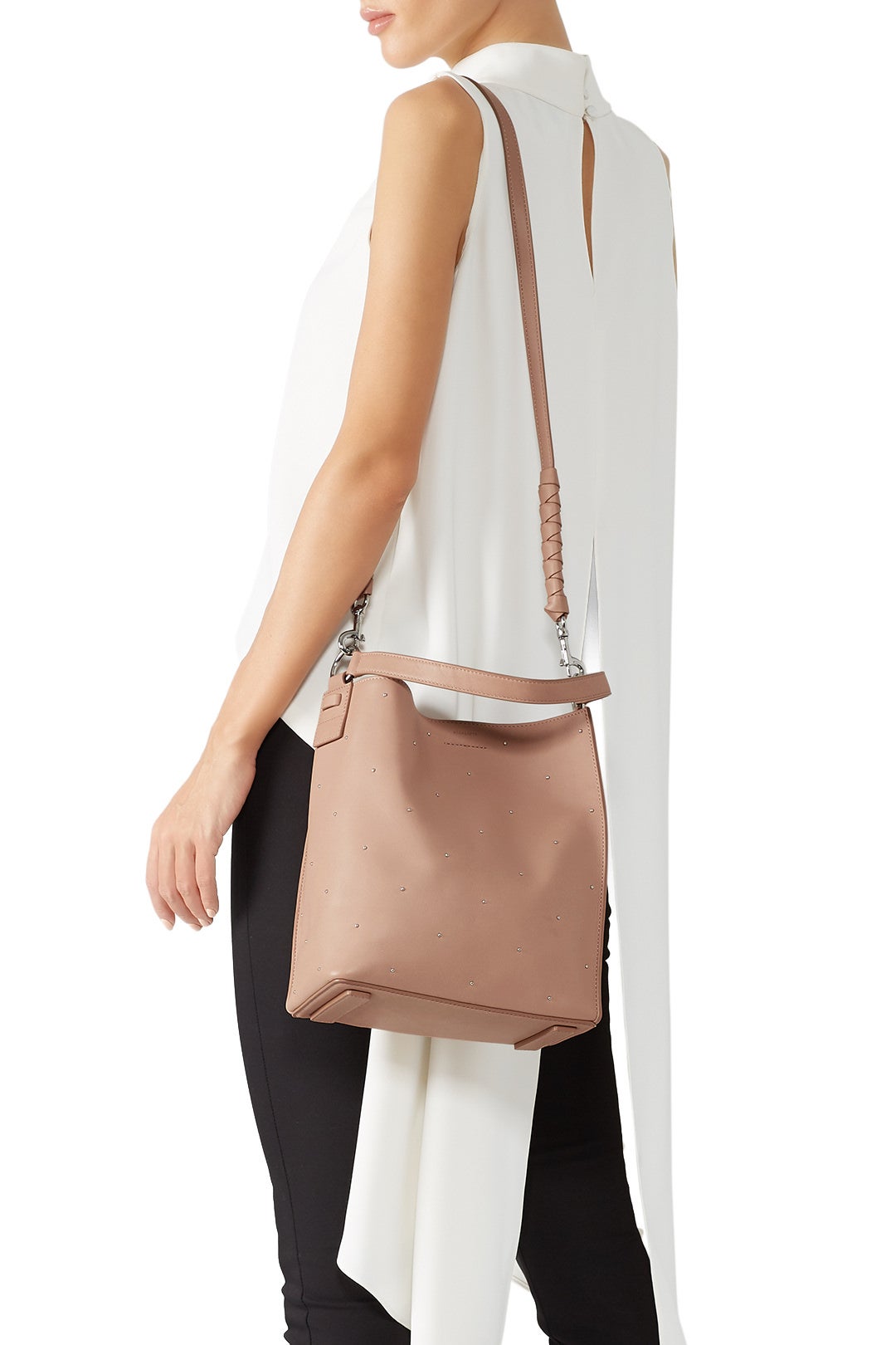 Nude Kathi NS Studded Tote by AllSaints 1