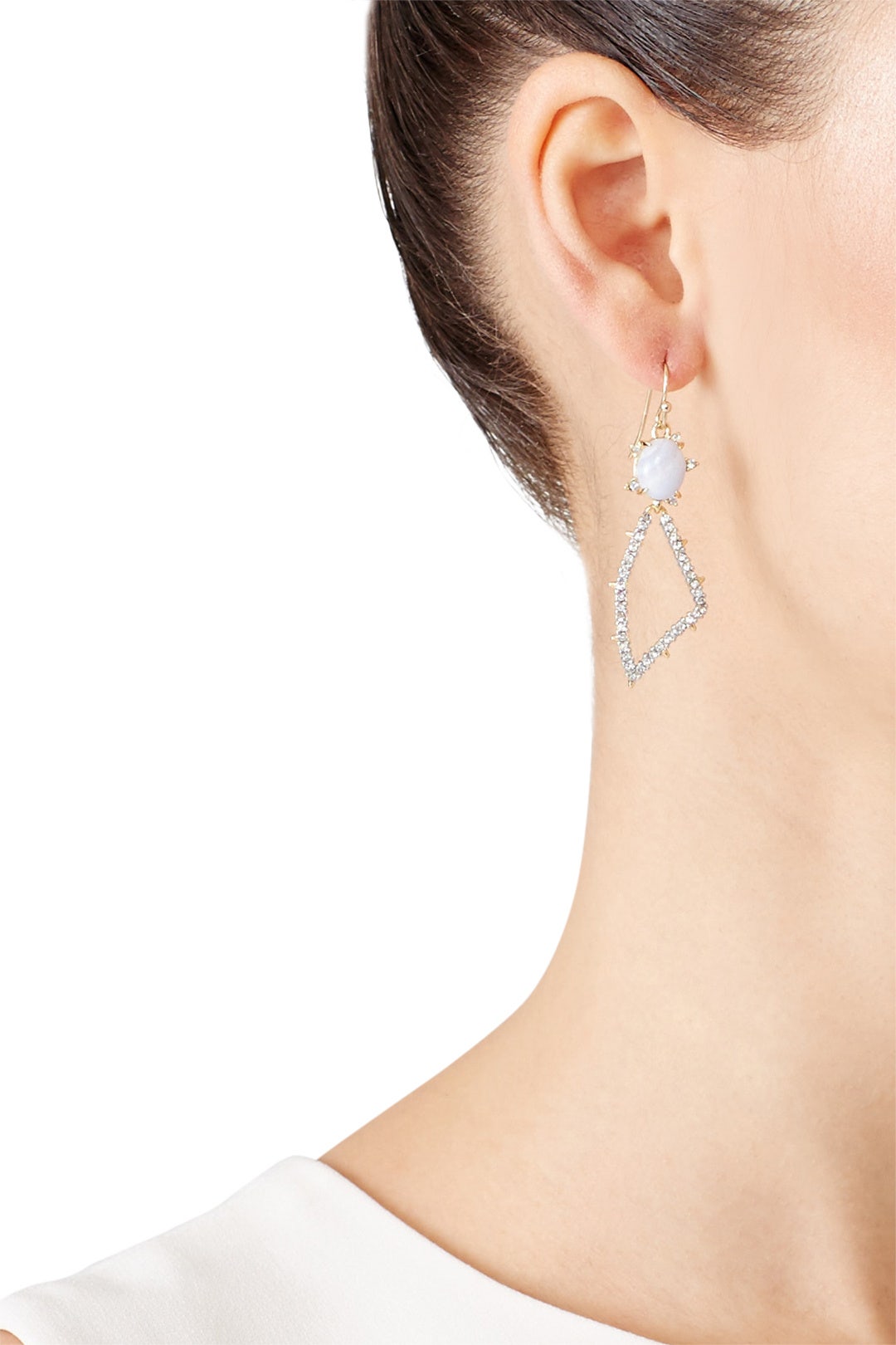 Blue Lace Agate Drop Earrings by Alexis Bittar 0