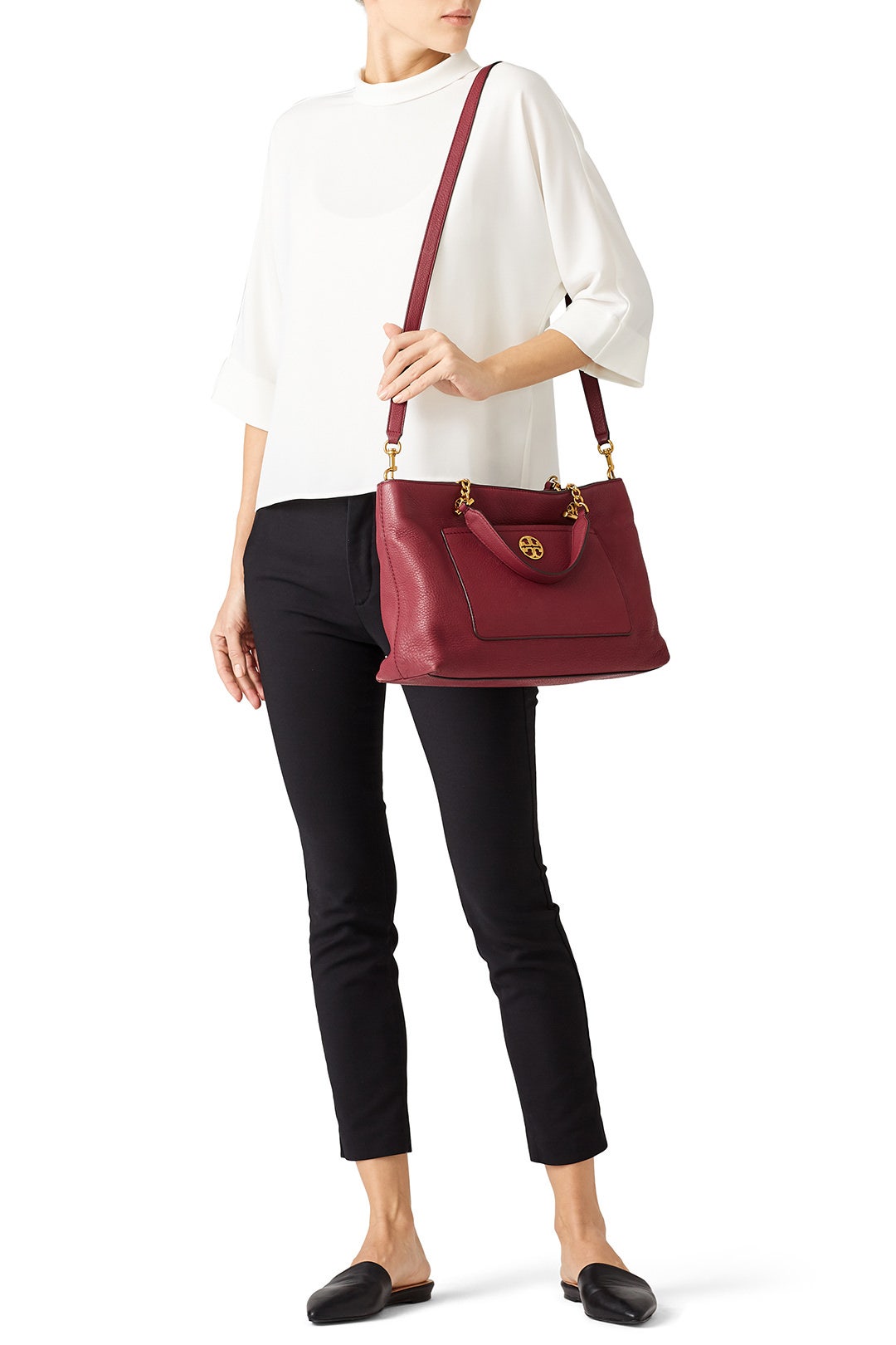 Garnet Chelsea Satchel by Tory Burch Accessories 2