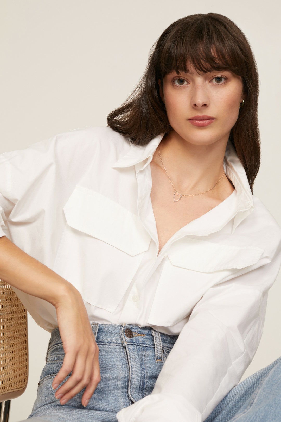 Rainbow Pave Heart Necklace by Stephanie Gottlieb 0