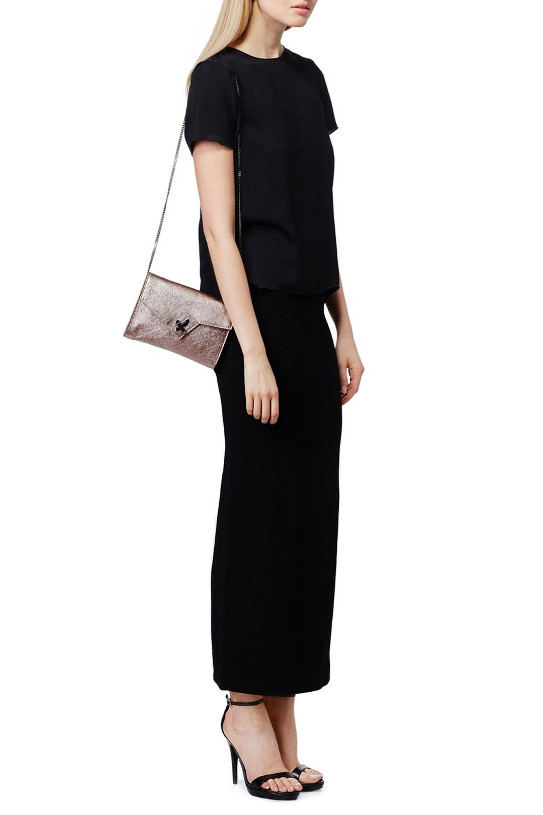 Gold Mini Milck Clutch by ela Handbags 1