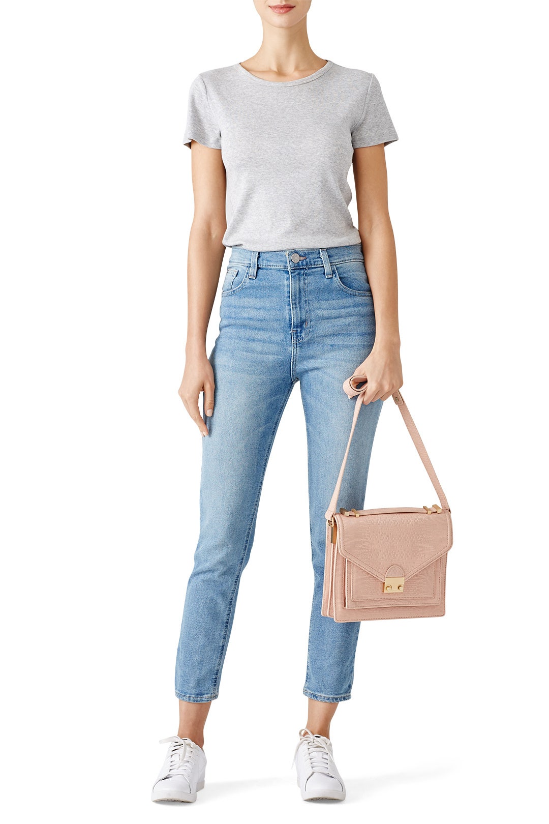 Pink Lizard Medium Rider Bag by Loeffler Randall 1