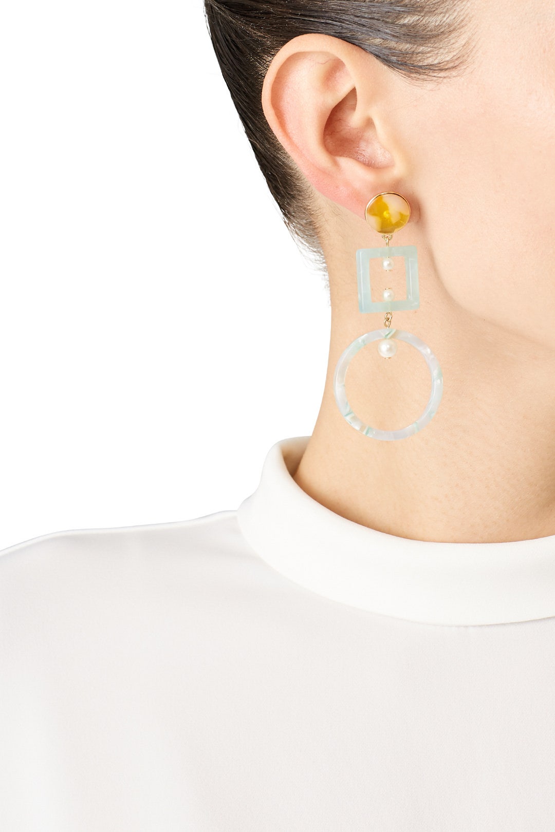 Yellow Cage Earrings by Lele Sadoughi 2