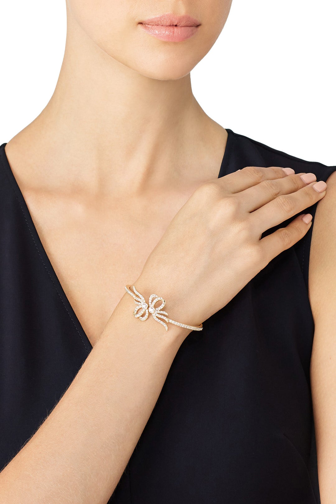 Gold Crystal Bow Bangle by Jenny Packham 2