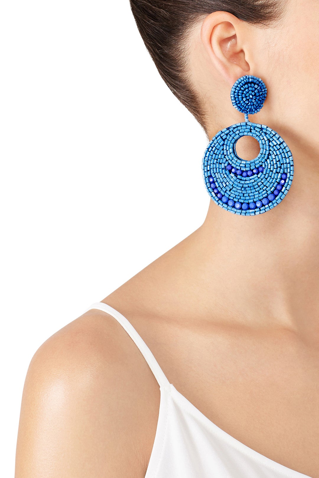 Lapis Gypsy Hoop Earrings by Kenneth Jay Lane 2