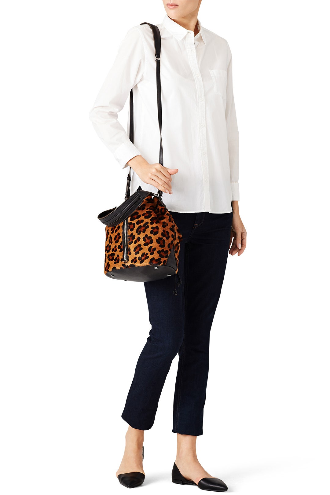 Leopard Cynnie Bucket Bag by Elizabeth and James Accessories 1