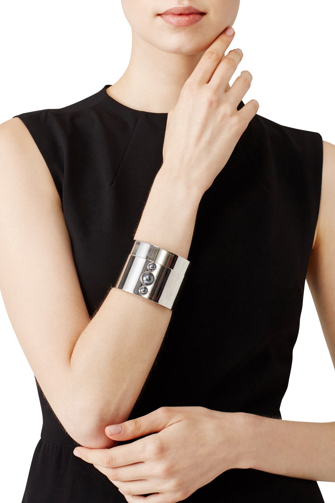 Grey Pearl Stud Cuff  by Danielle Nicole 1