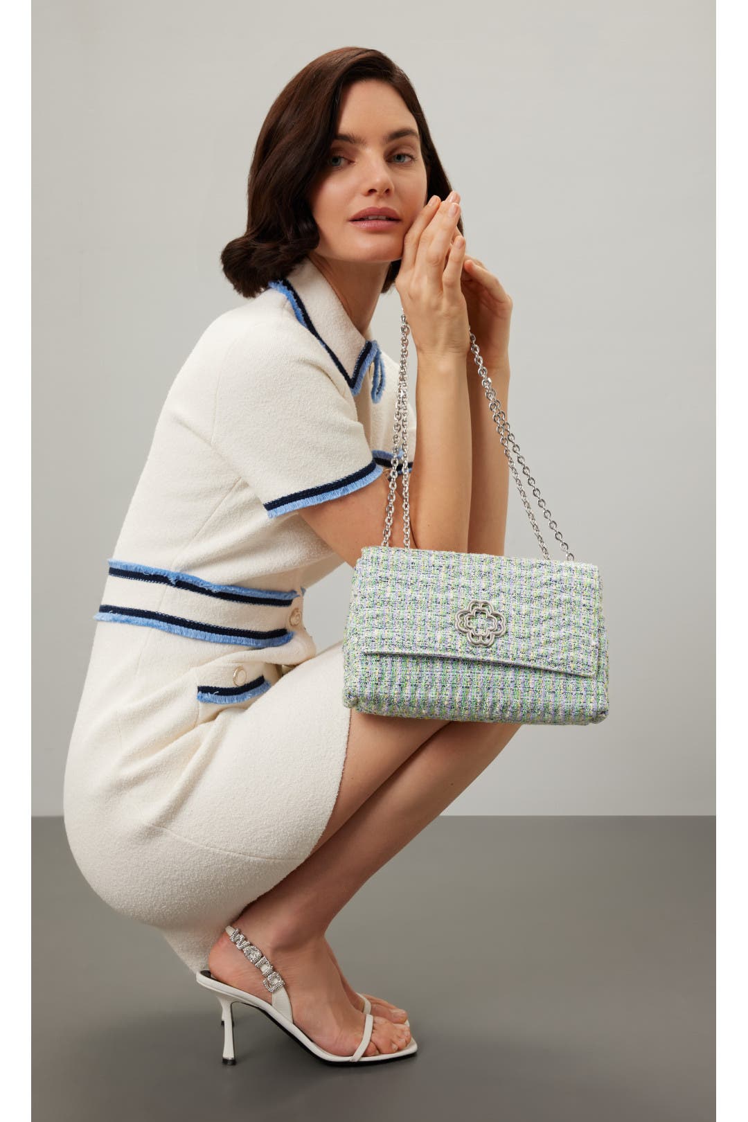 Cloverbloom Tweed Bag by Maje | Rent the Runway