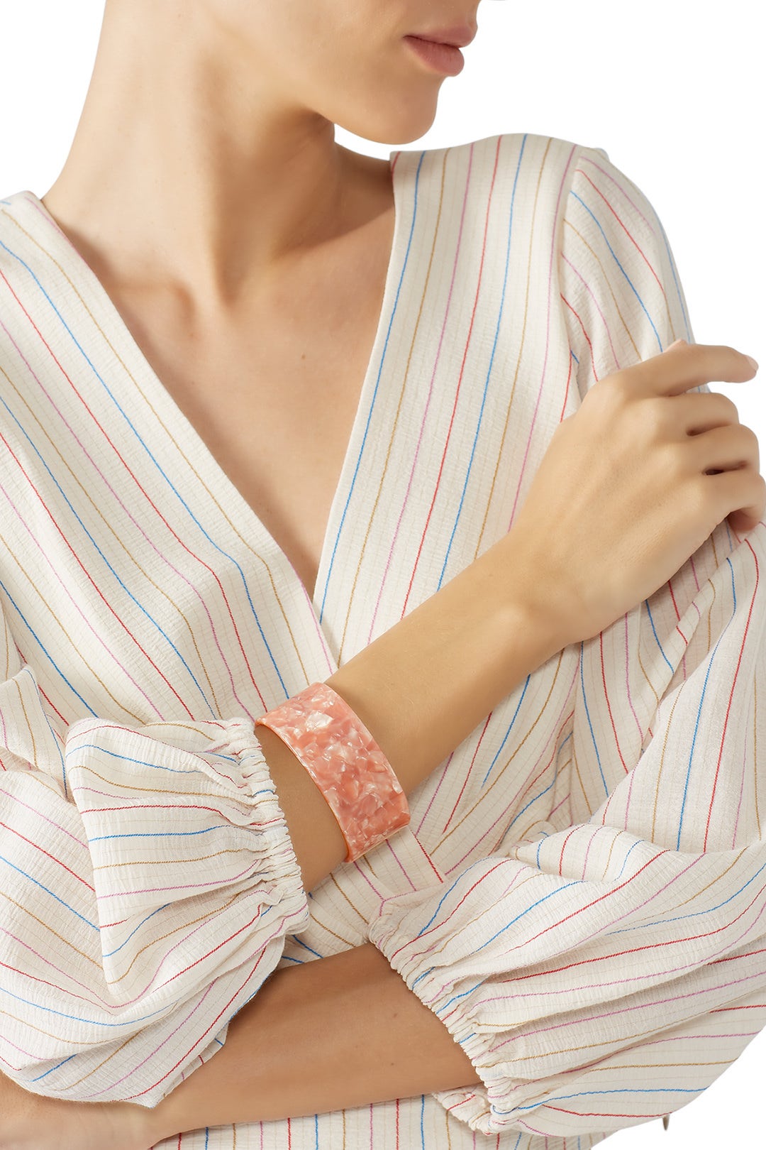 Acrylic Pink Cuff by Slate & Willow Accessories 2