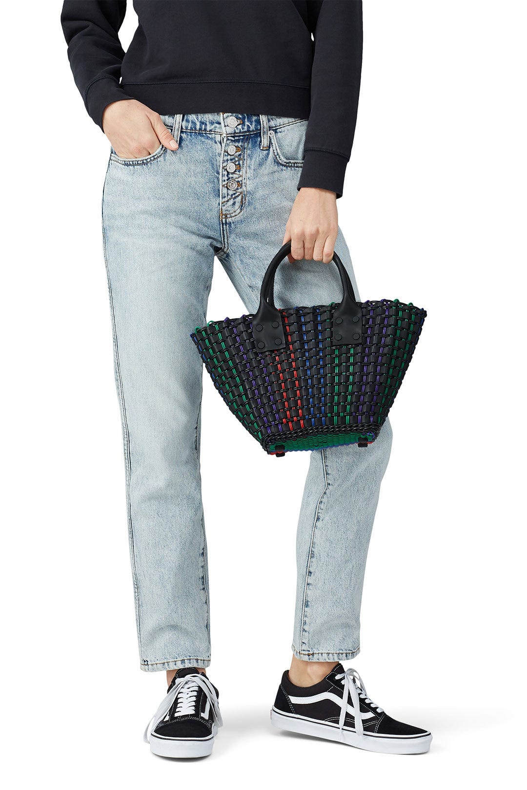 Small Multi Leather Handle Tote by Truss 1