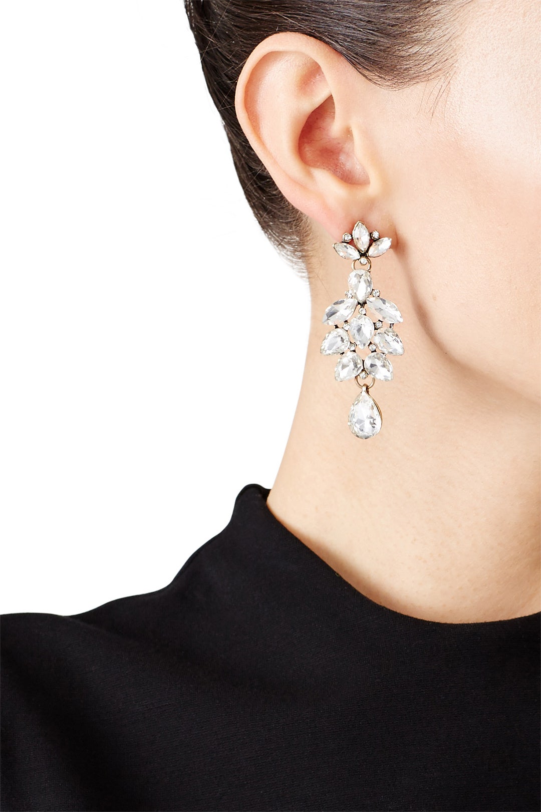 Crystal Teardrop Statement Earrings by Slate & Willow Accessories 2