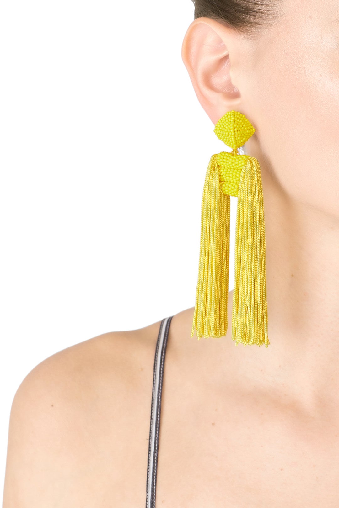 Yellow Tassel Dupio Earrings by Sachin & Babi Accessories 0