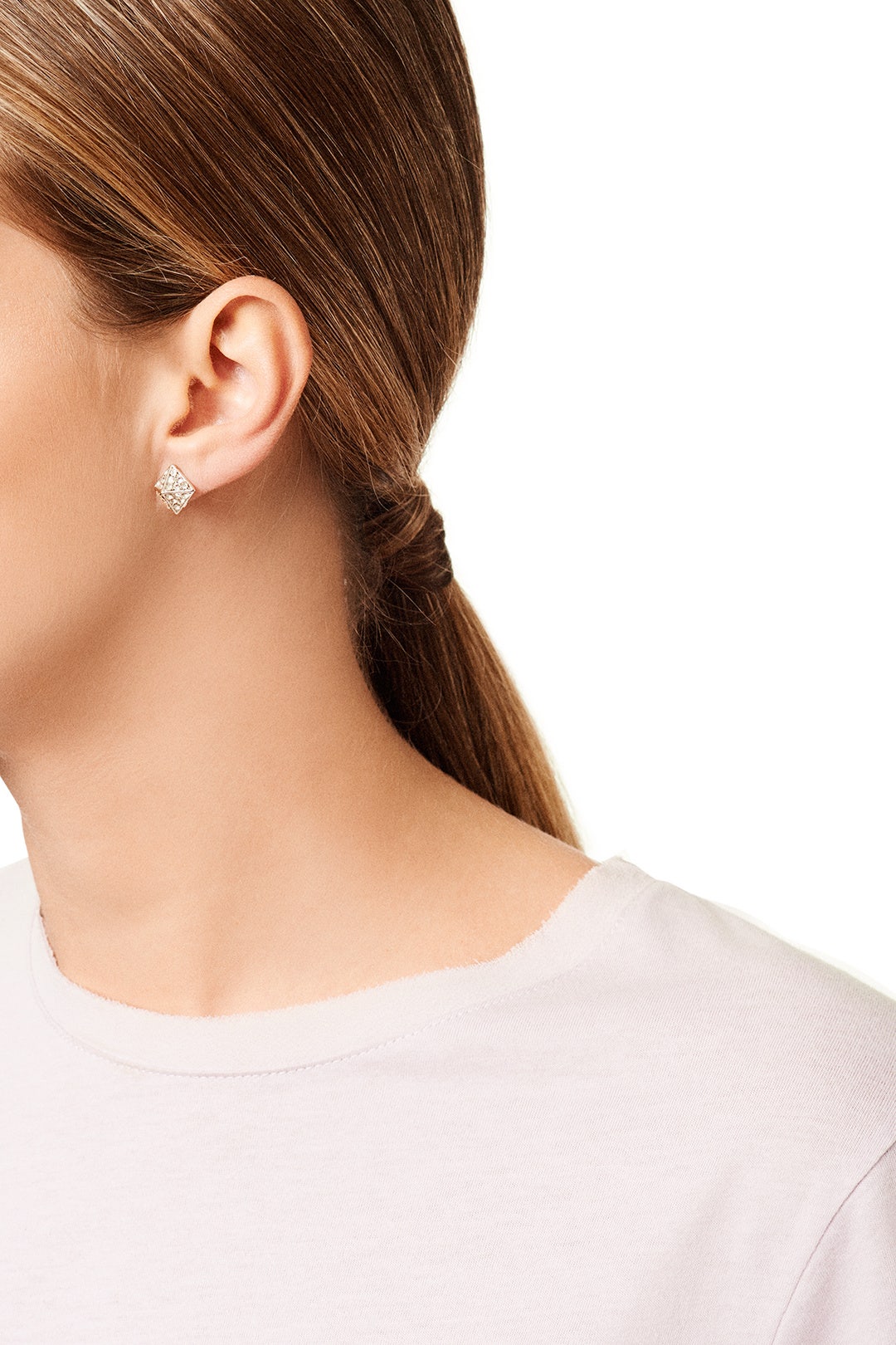 Petite Pave Pyramid Studs by Jules Smith 0