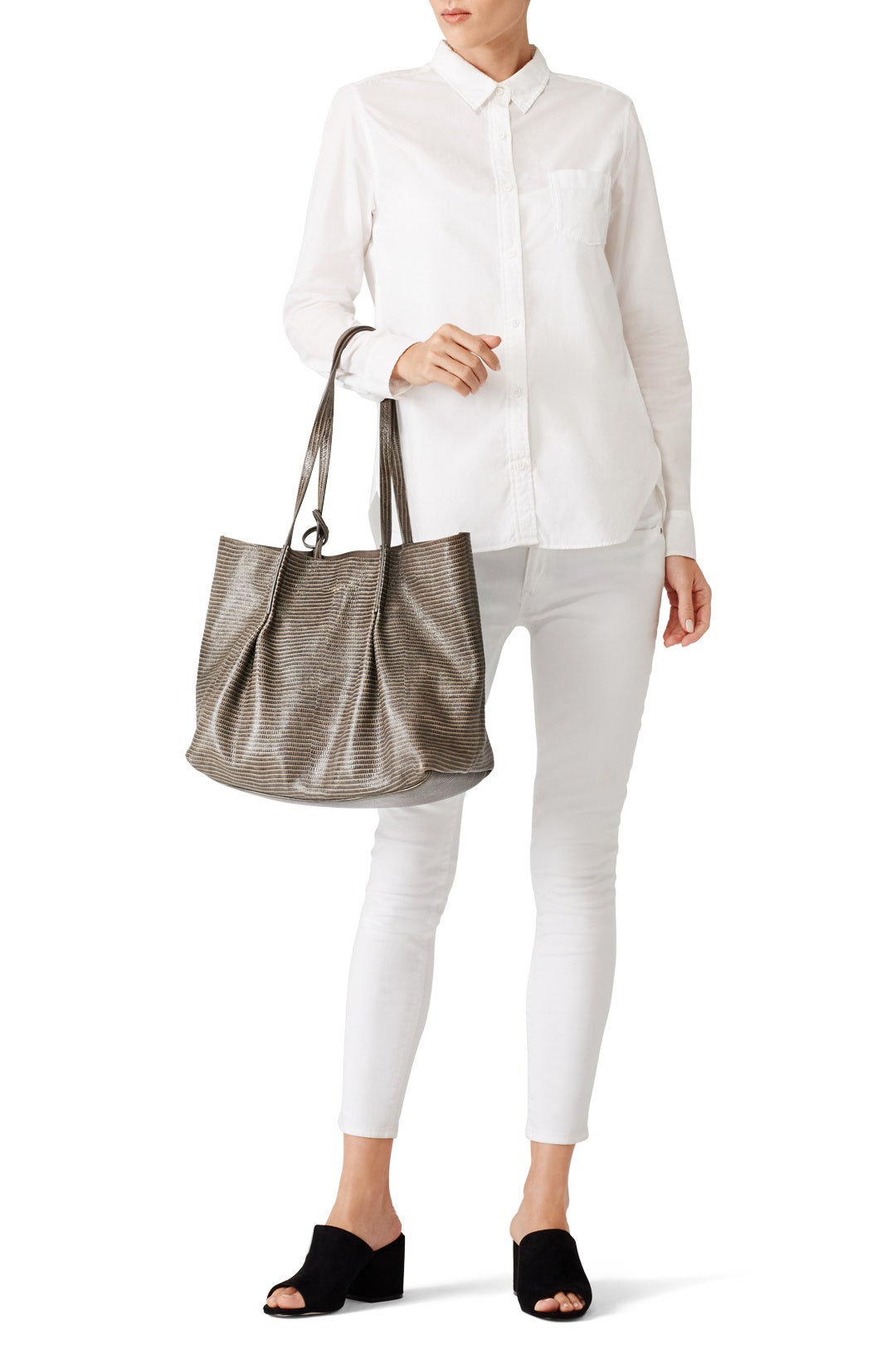 Smoked Grey Ondine  Medium Tote by Nina Ricci Accessories 1