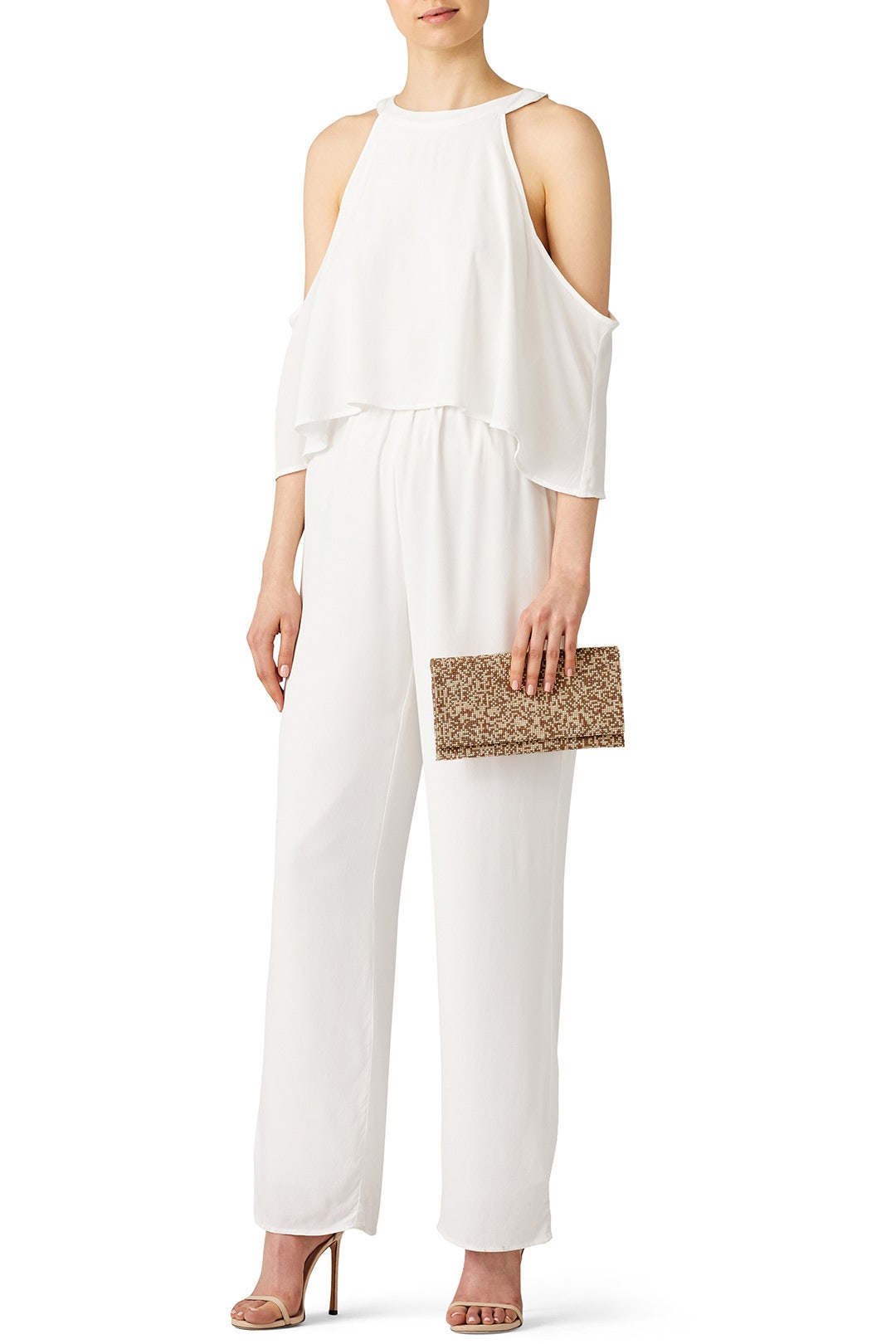 Taupe Foldover Clutch by Sondra Roberts 1