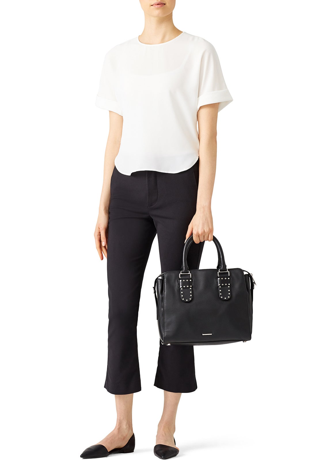 Black Midnighter Work Satchel by Rebecca Minkoff Accessories 1