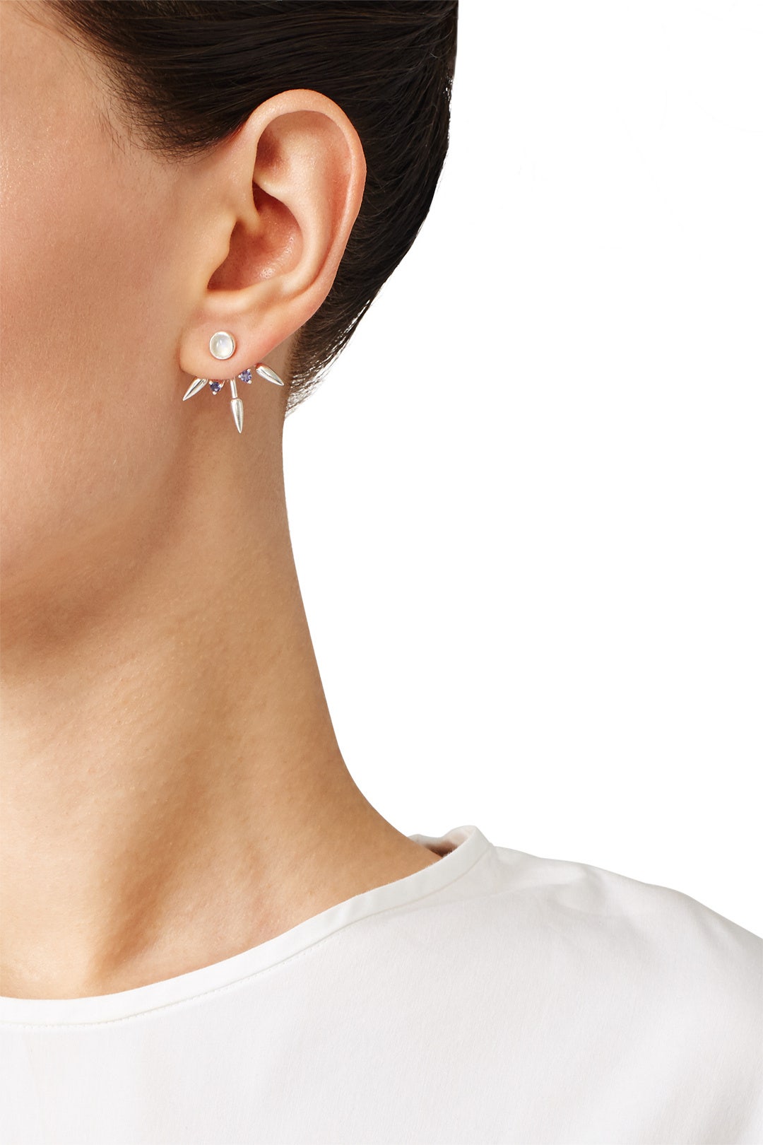 Moonstone Beam Earrings by Pamela Love x RTR 0