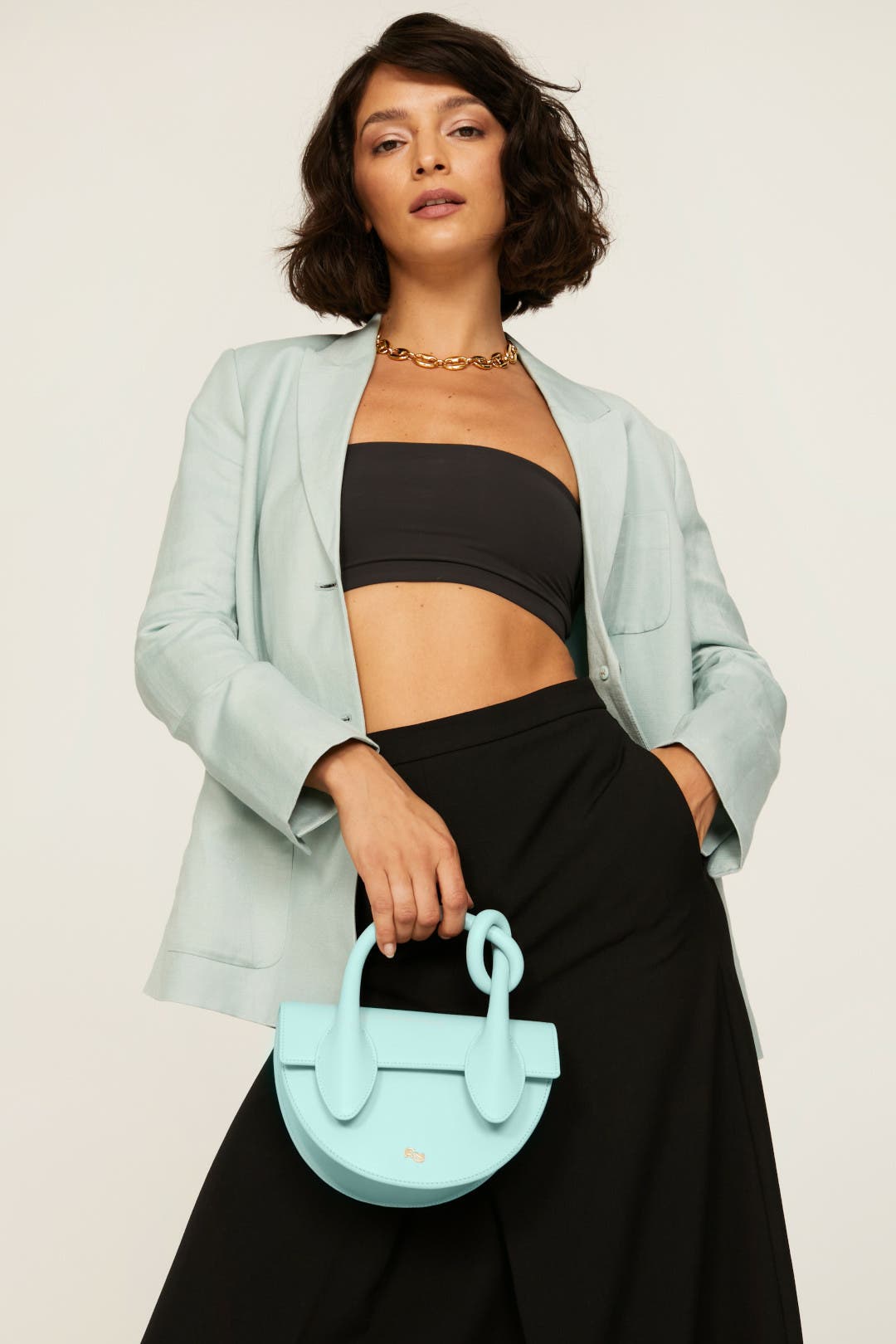 Peppermint Pretzel Bag by Yuzefi | Rent the Runway