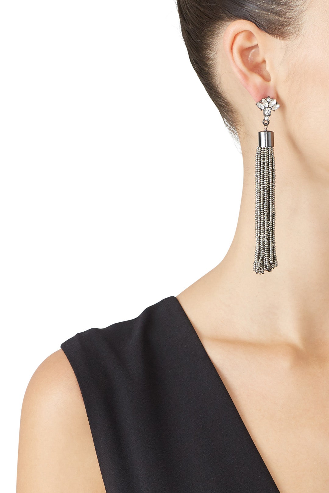 Gunmetal Beaded Earrings by Slate & Willow Accessories 0