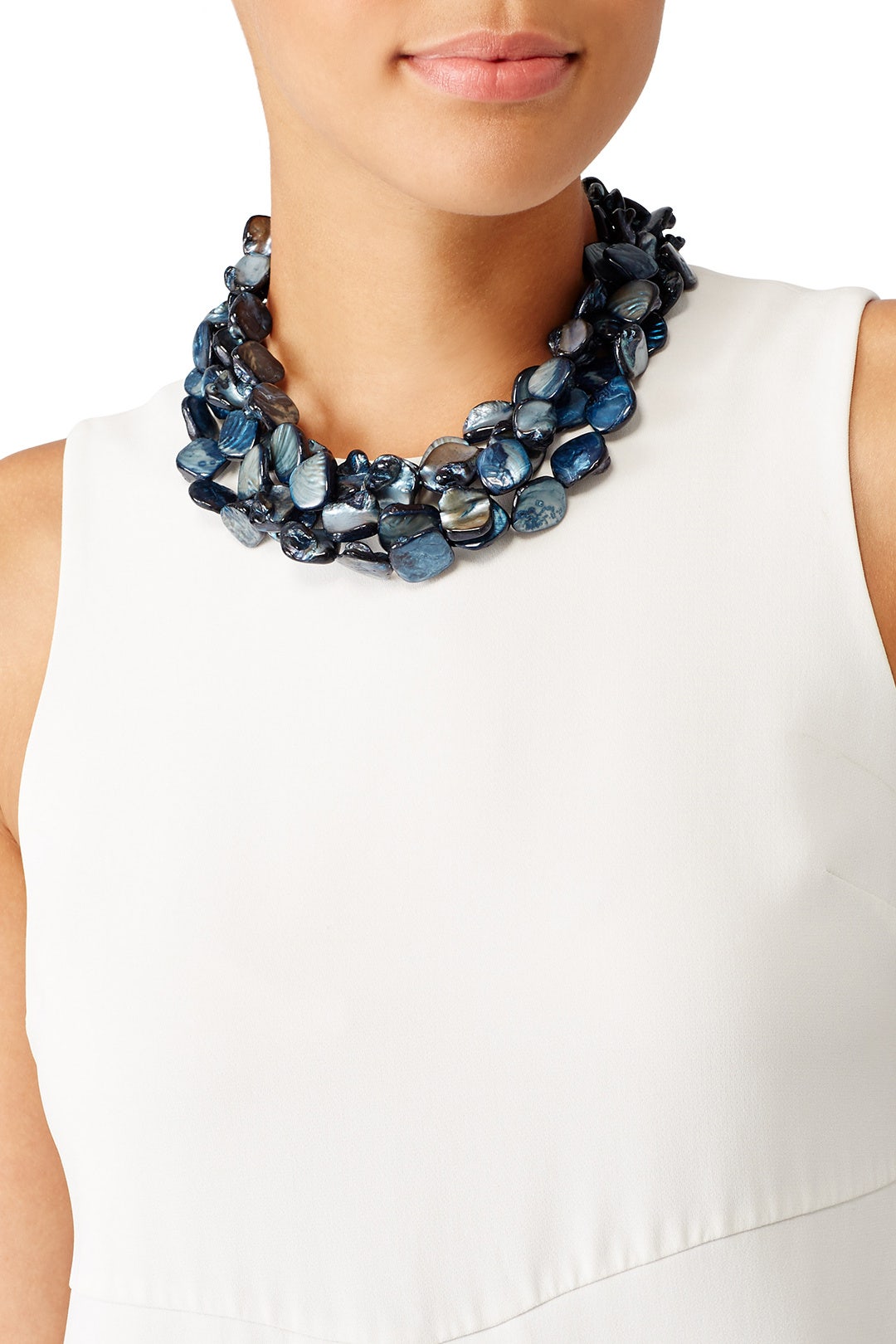 Blue Shimmer Stone Necklace by Kenneth Jay Lane 0