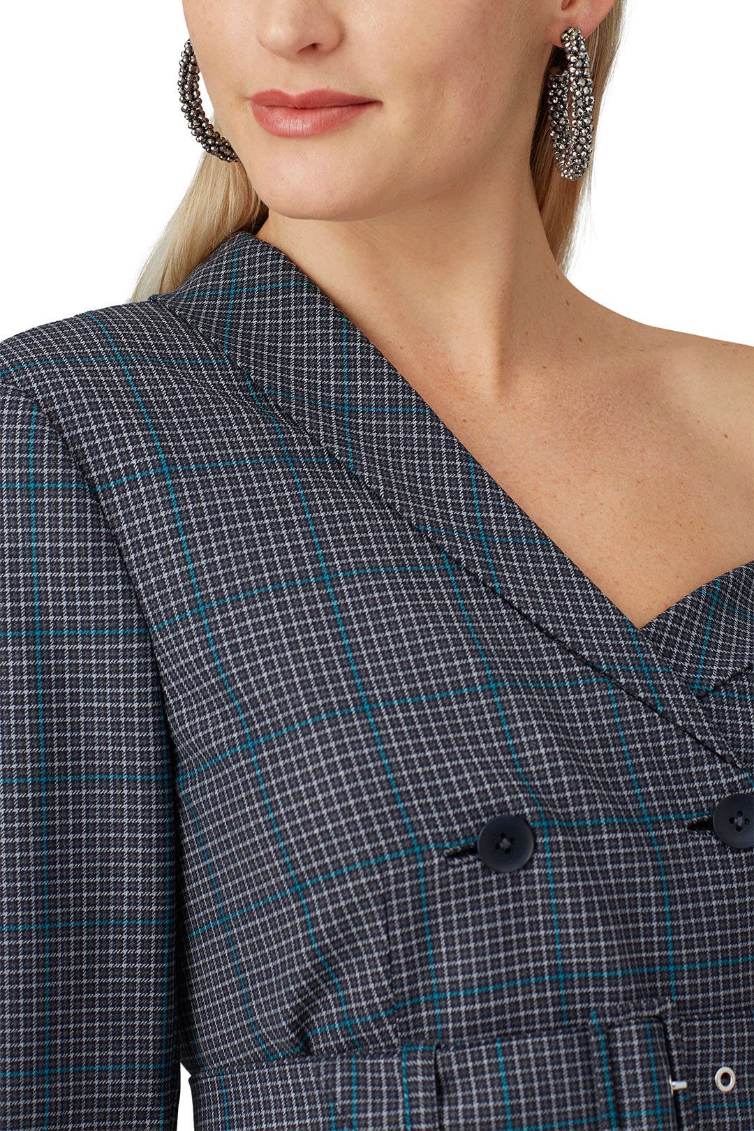 Gunmetal Large Beaded Hoops by Slate & Willow Accessories 0