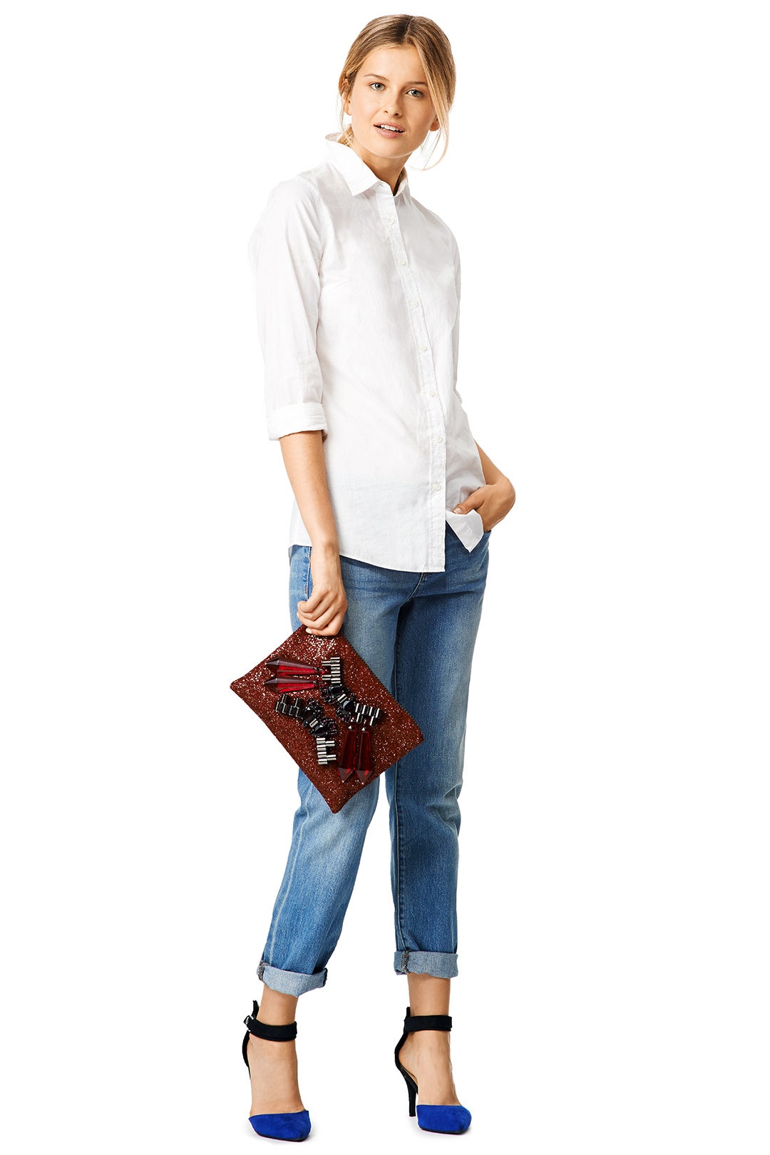 Red Glitter Clutch by Mawi 1