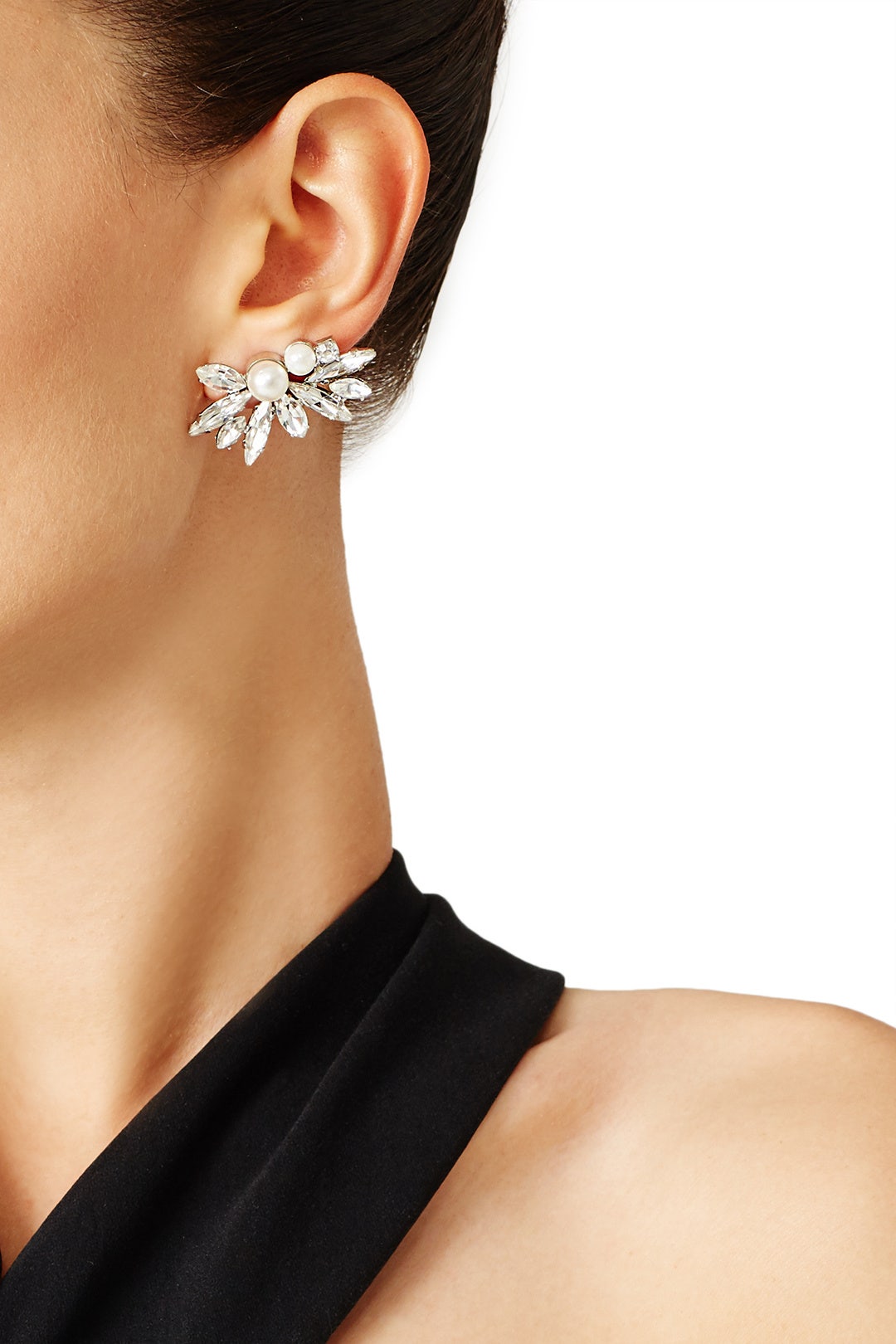 Half Flower Stud Earrings by Slate & Willow Accessories 2